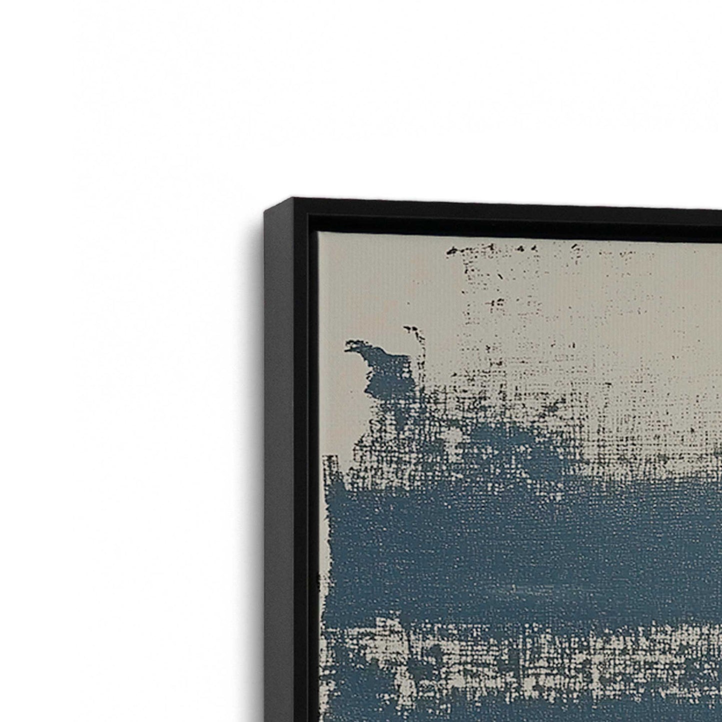 [Color:Satin Black], Picture of art in a Satin Black frame at an angle