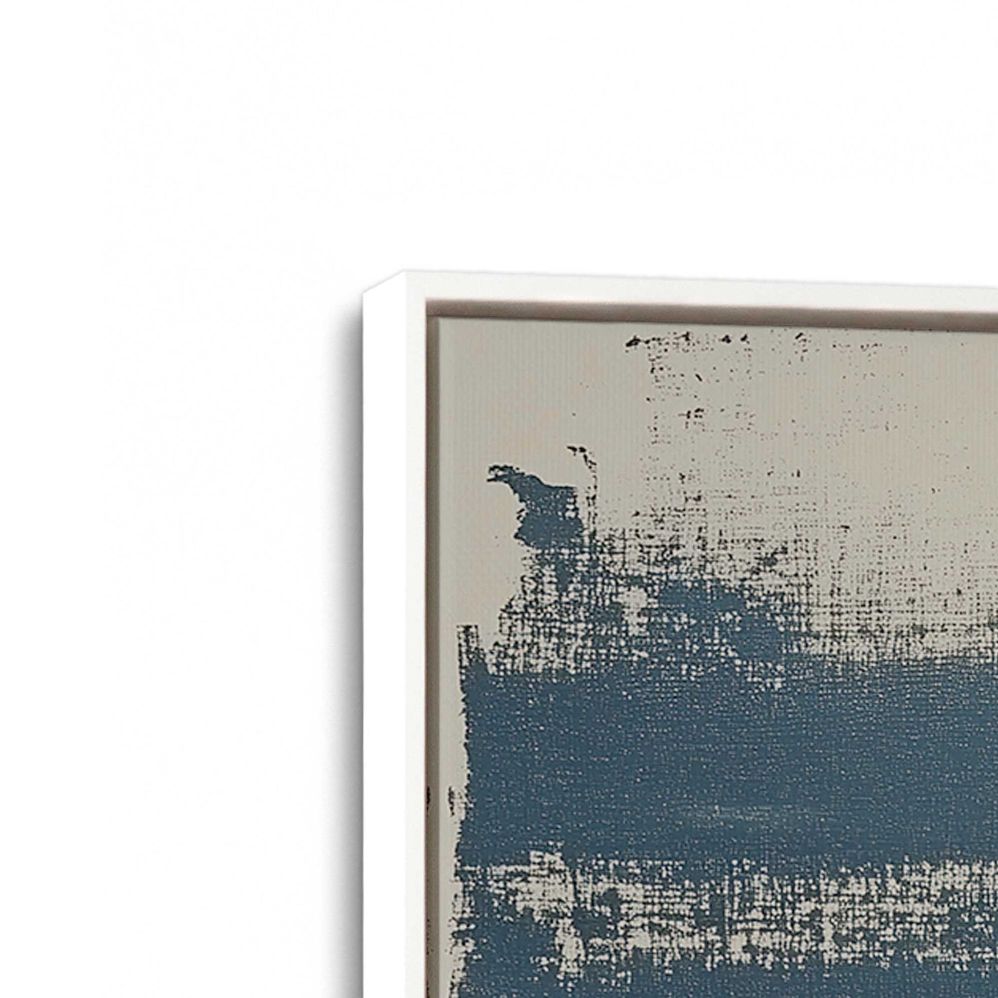[Color:Opaque White], Picture of art in a White frame at an angle