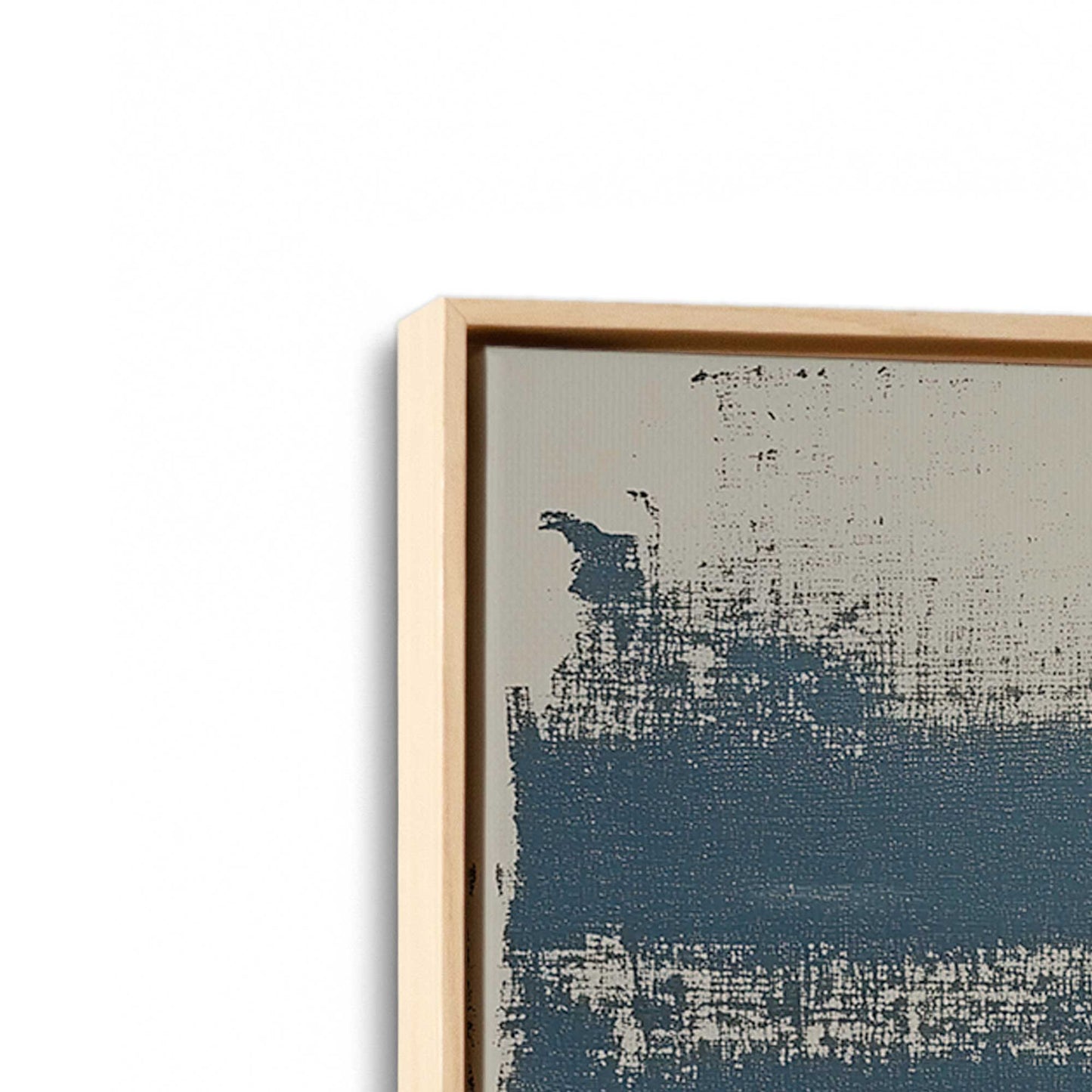 [Color:American Maple], Picture of art in a American Maple frame at an angle