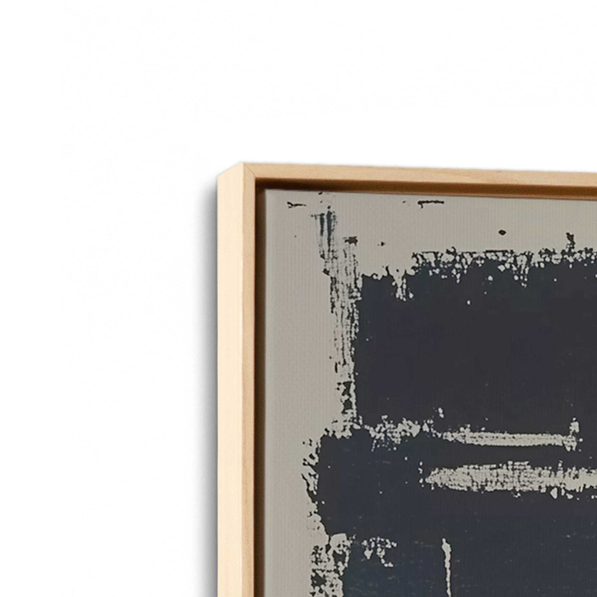 [Color:American Maple], Picture of art in a American Maple frame at an angle