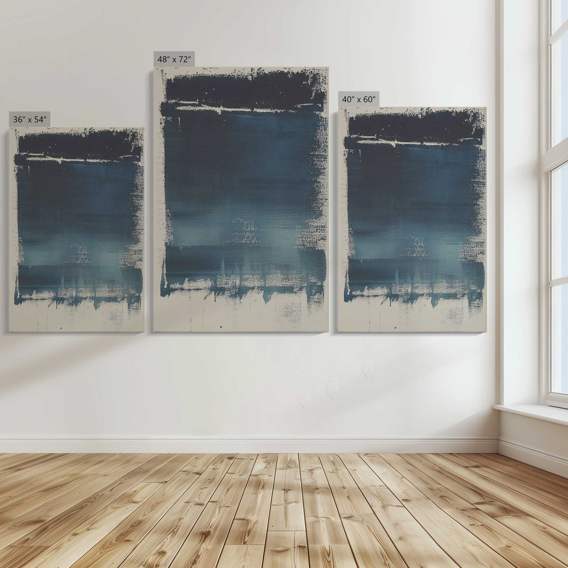 [Color:Stretched Canvas], Image showing the size comparisons