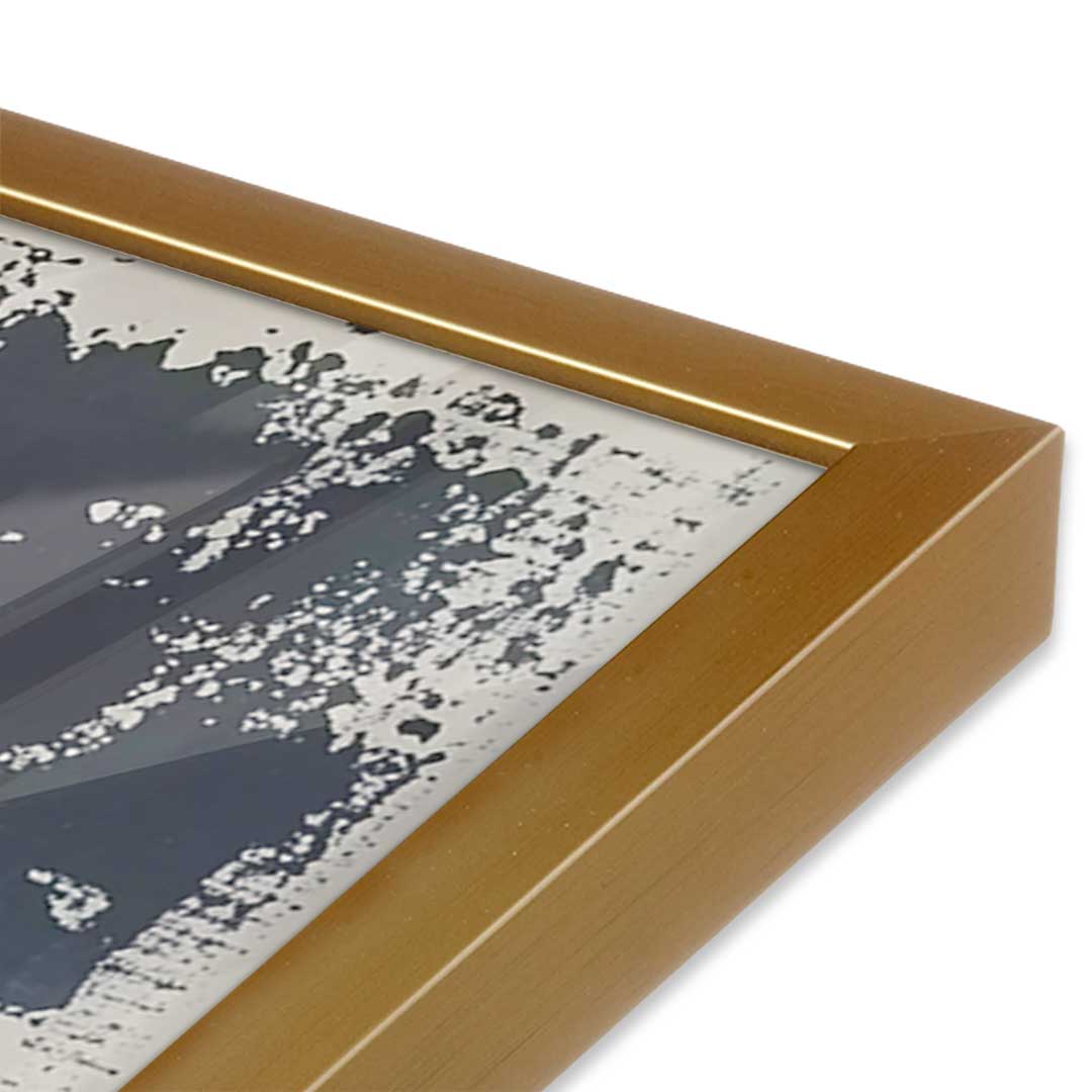 [Color:Polished Gold], Picture of art in a Polished Gold frame at an angle
