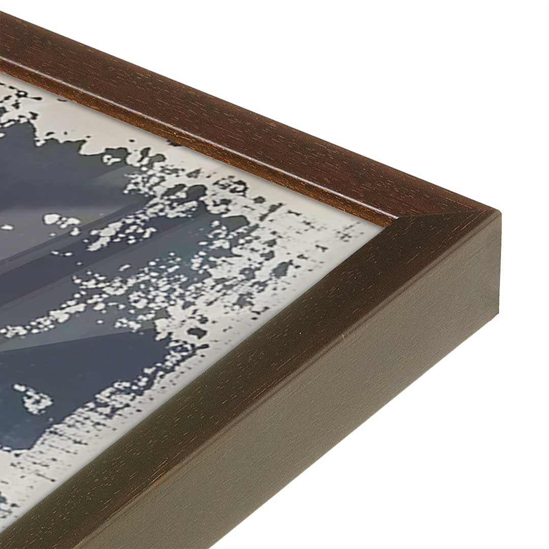 [Color:Brown], Picture of art in a Brown frame at an angle