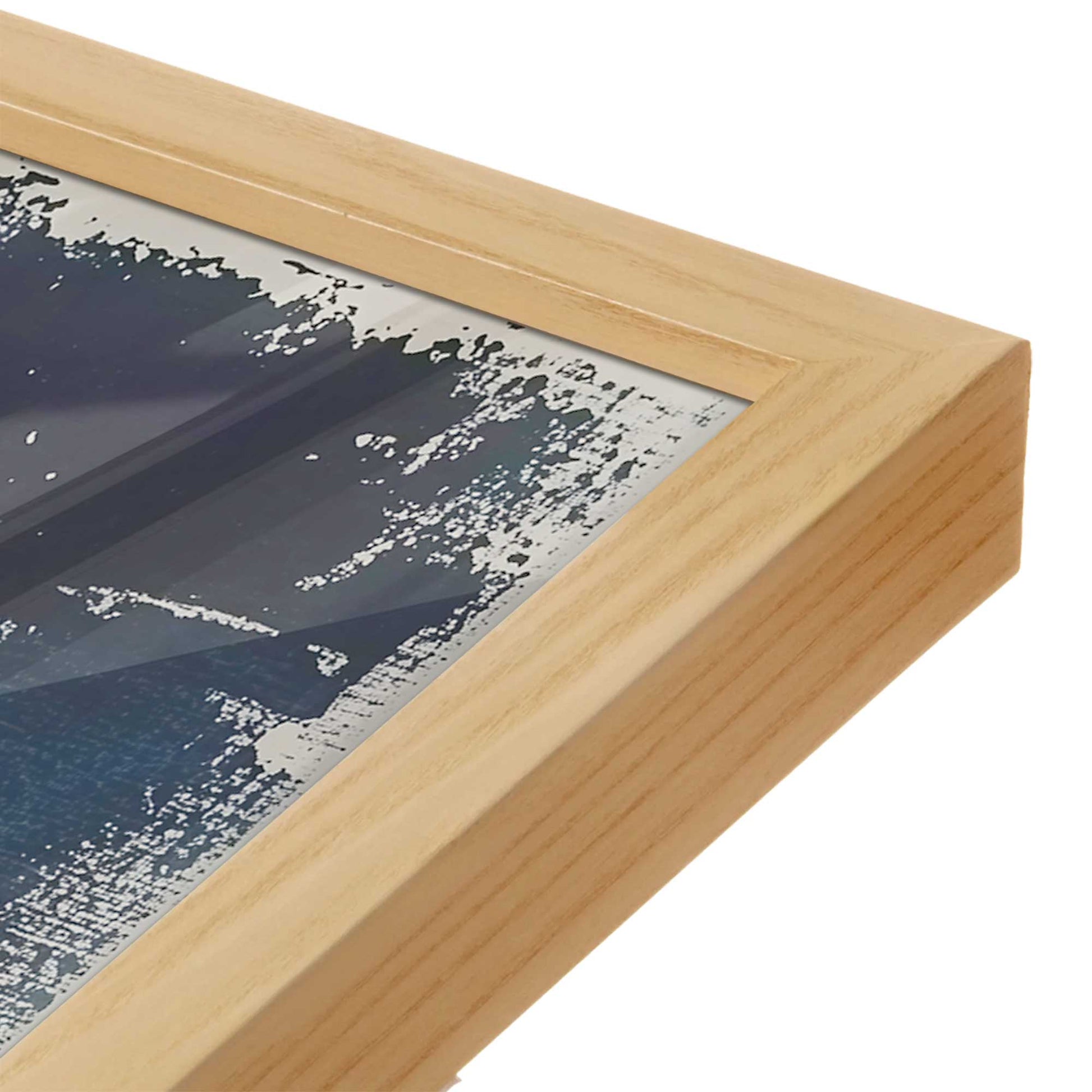 [Color:American Maple], Picture of art in a American Maple frame at an angle