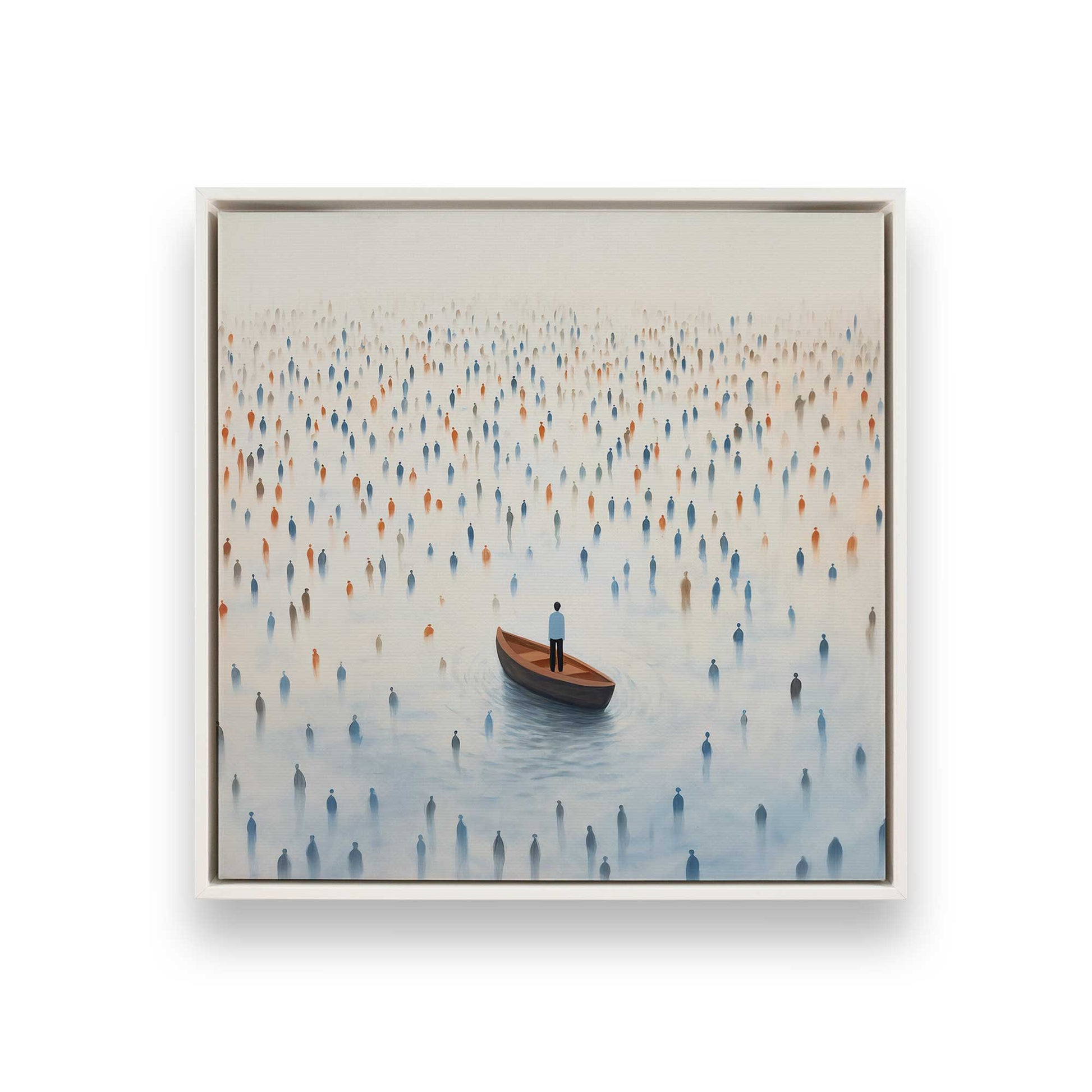 [Color:Opaque White], Picture of art in a White frame