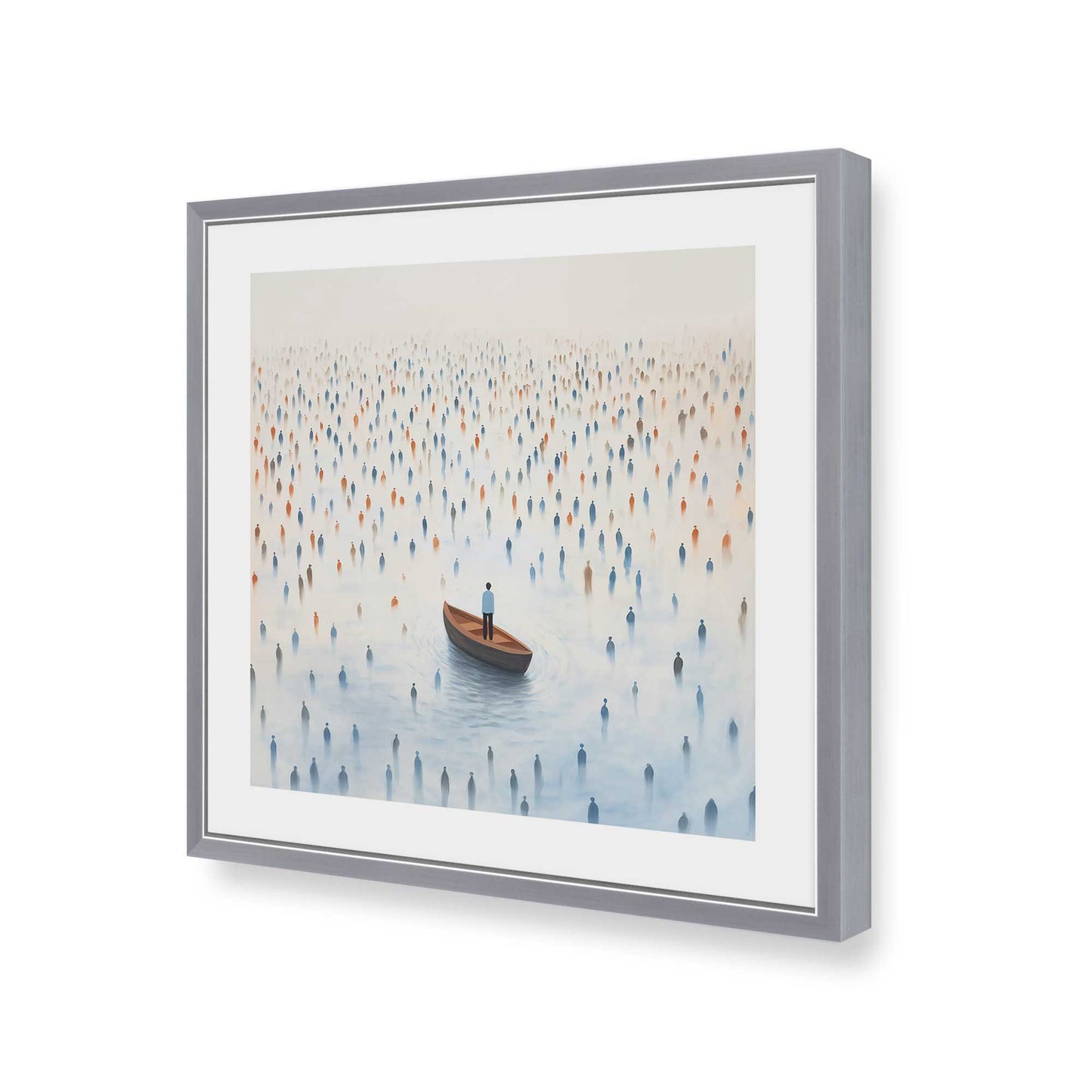 [Color:Polished Chrome], Picture of art in a Polished Chrome frame of the corner