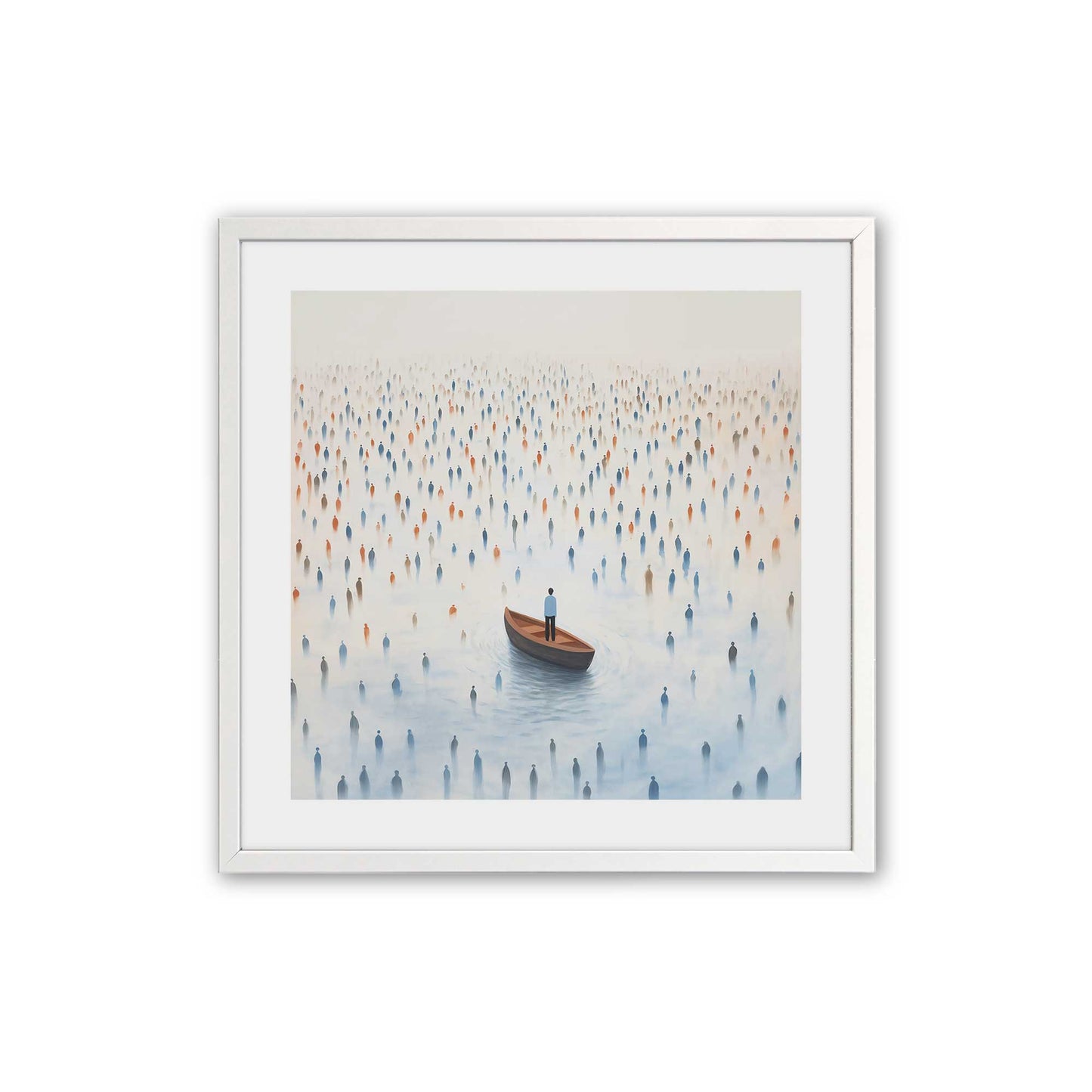 [Color:Opaque White], Picture of art in a Opaque White frame