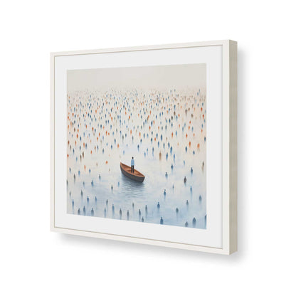 [Color:Opaque White], Picture of art in a Opaque White frame of the corner