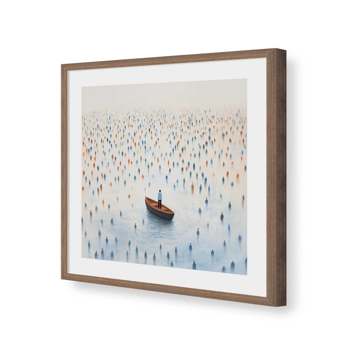 [Color:Walnut], Picture of art in a Walnut frame of the corner