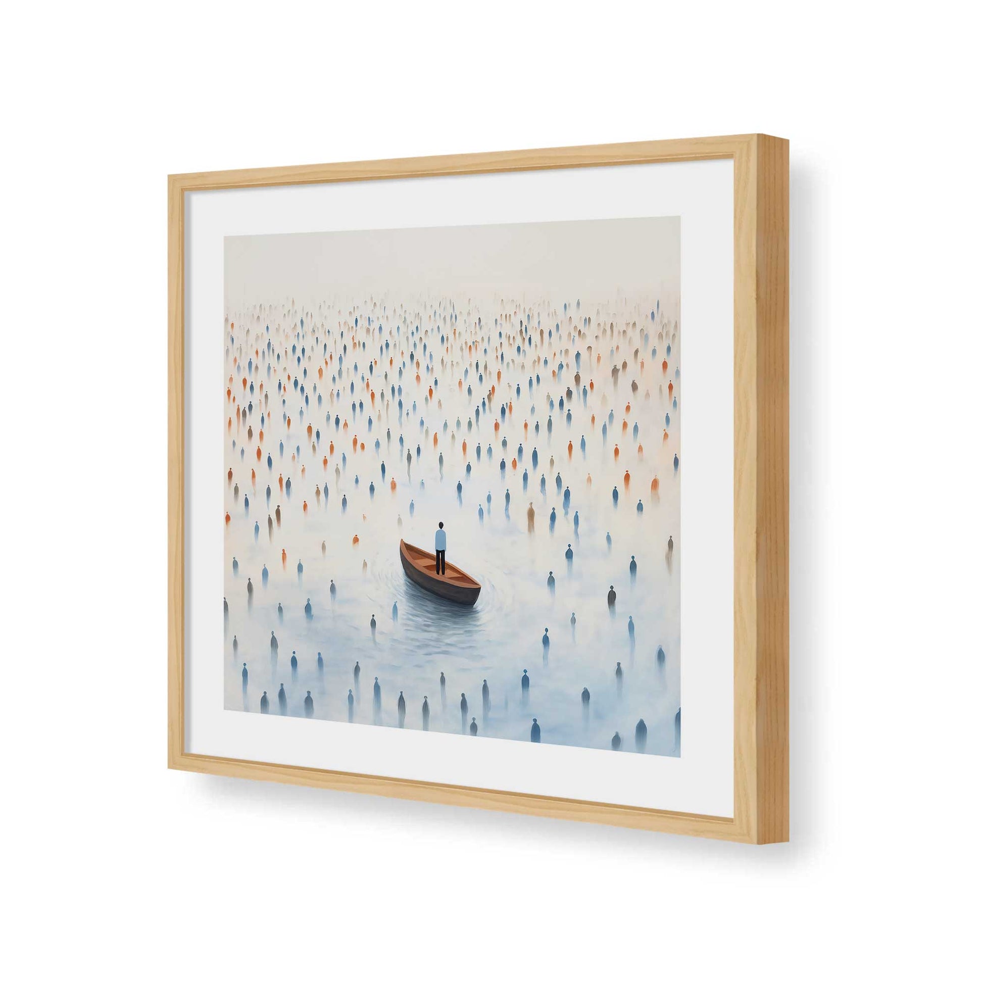 [Color:American Maple], Picture of art in a American Maple frame of the corner