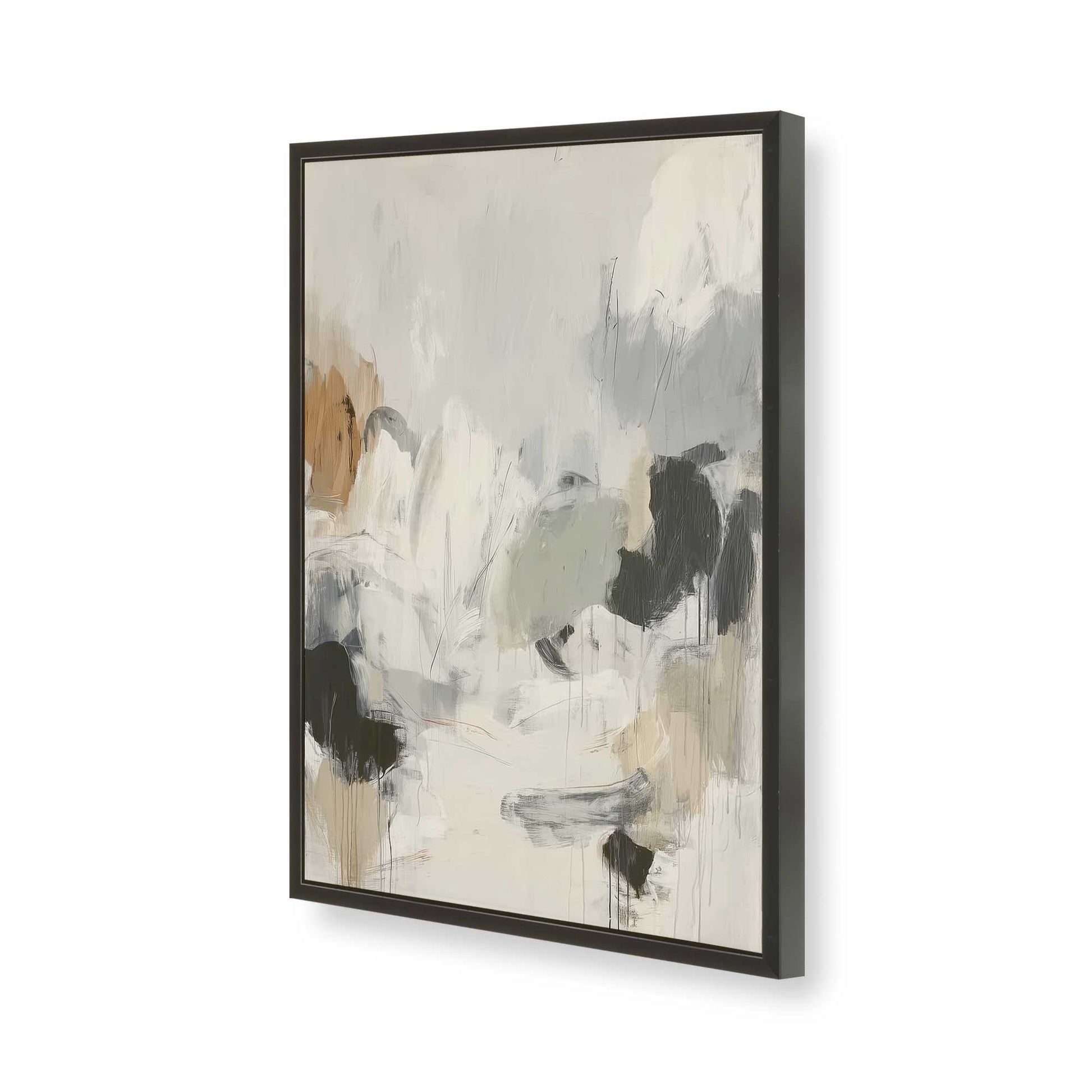 [Color:Satin Black], Picture of art in a Satin Black frame of the corner