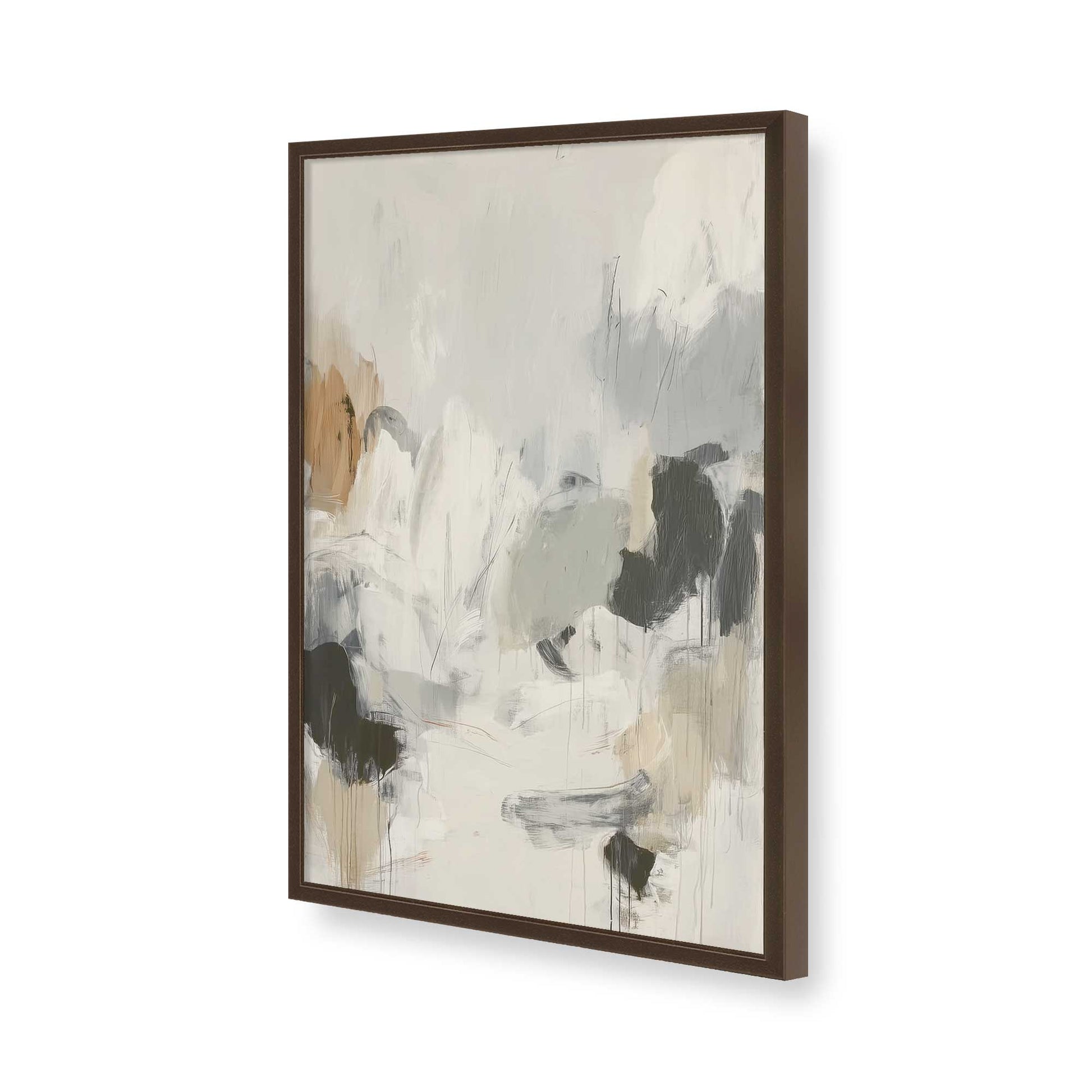 [Color:Brown], Picture of art in a Brown frame of the corner