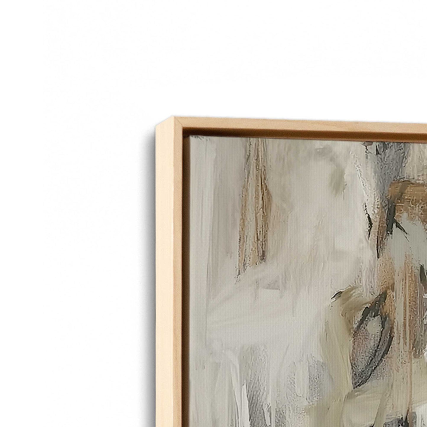 [Color:American Maple], Picture of art in a American Maple frame at an angle