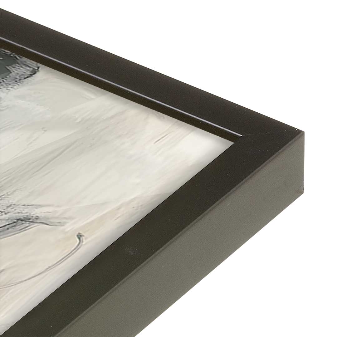 [Color:Satin Black], Picture of art in a Satin Black frame at an angle