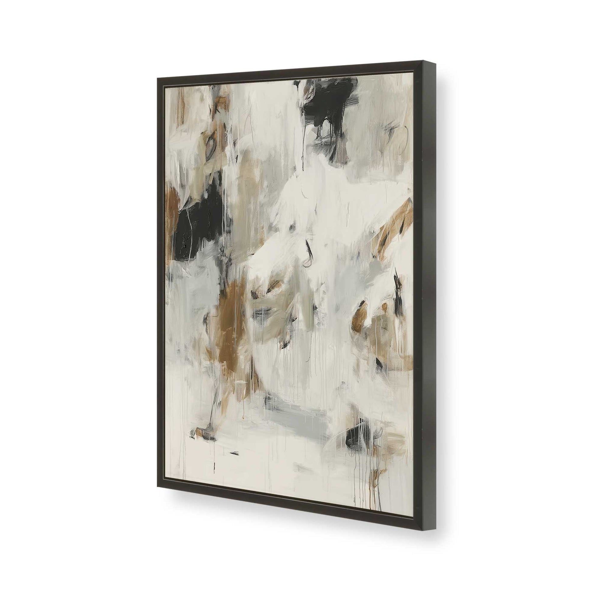 [Color:Satin Black], Picture of art in a Satin Black frame of the corner