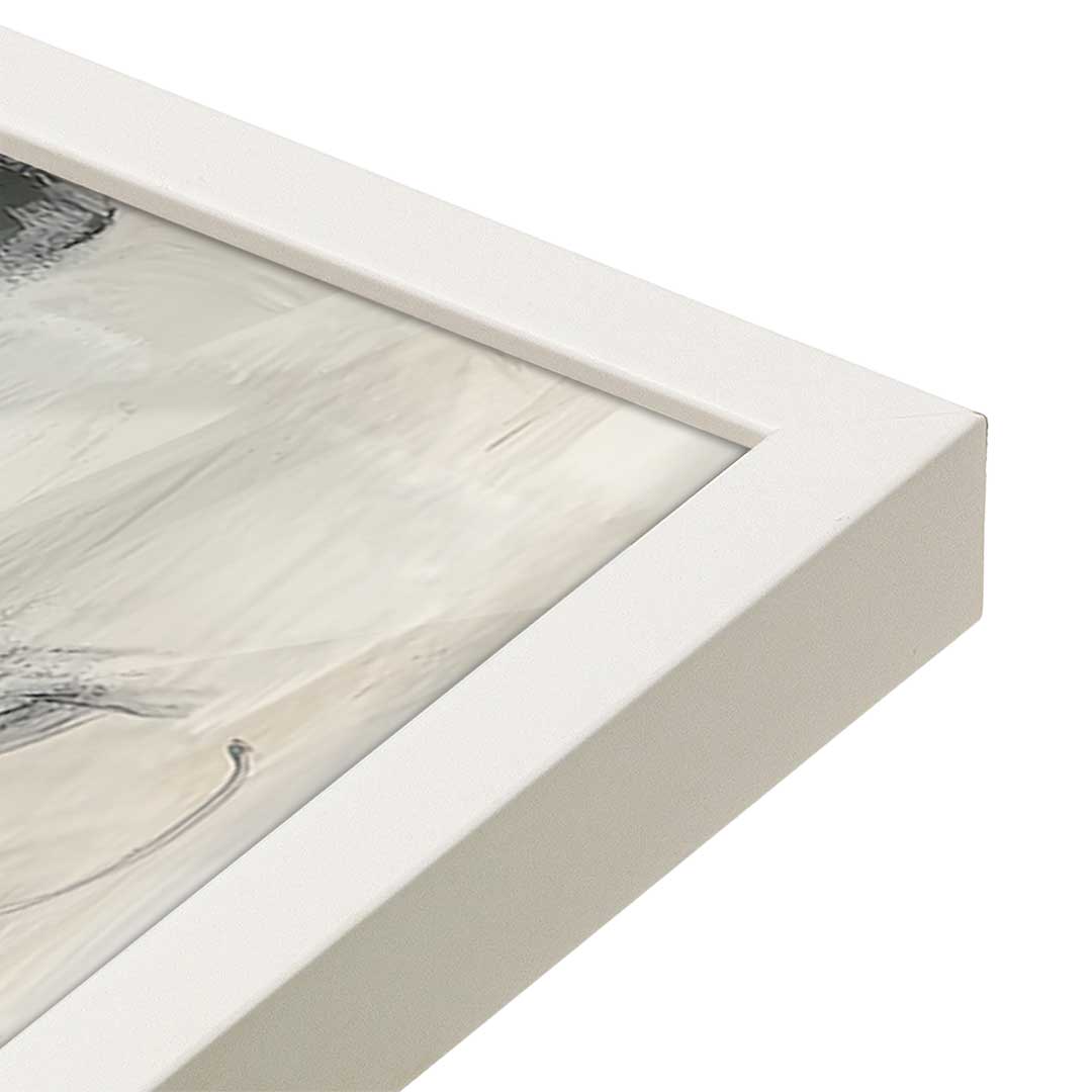 [Color:Opaque White], Picture of art in a Opaque White frame at an angle