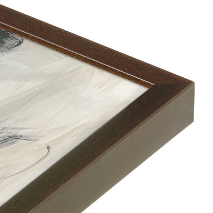 [Color:Brown], Picture of art in a Brown frame at an angle