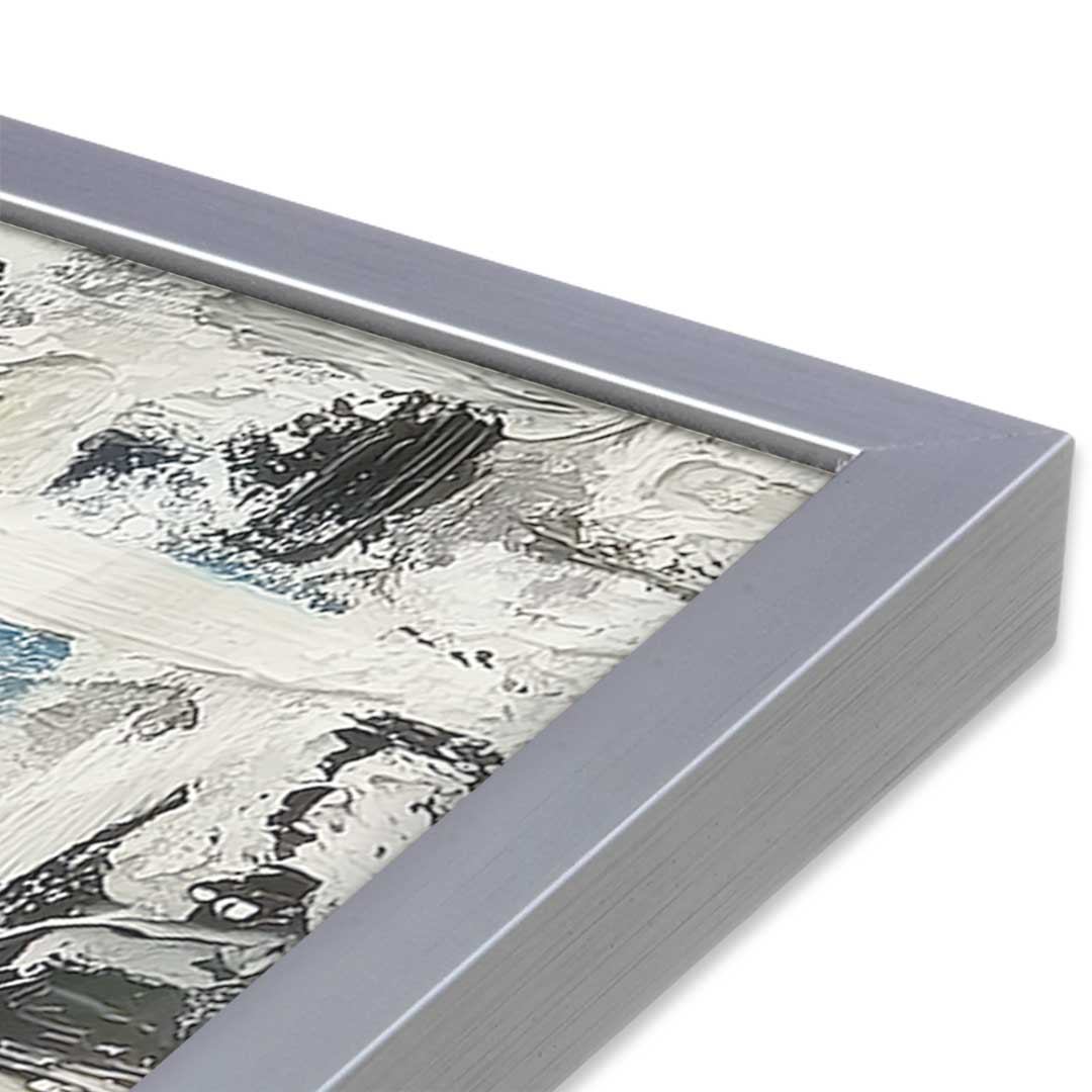[Color:Polished Chrome], Picture of art in a Polished Chrome frame at an angle