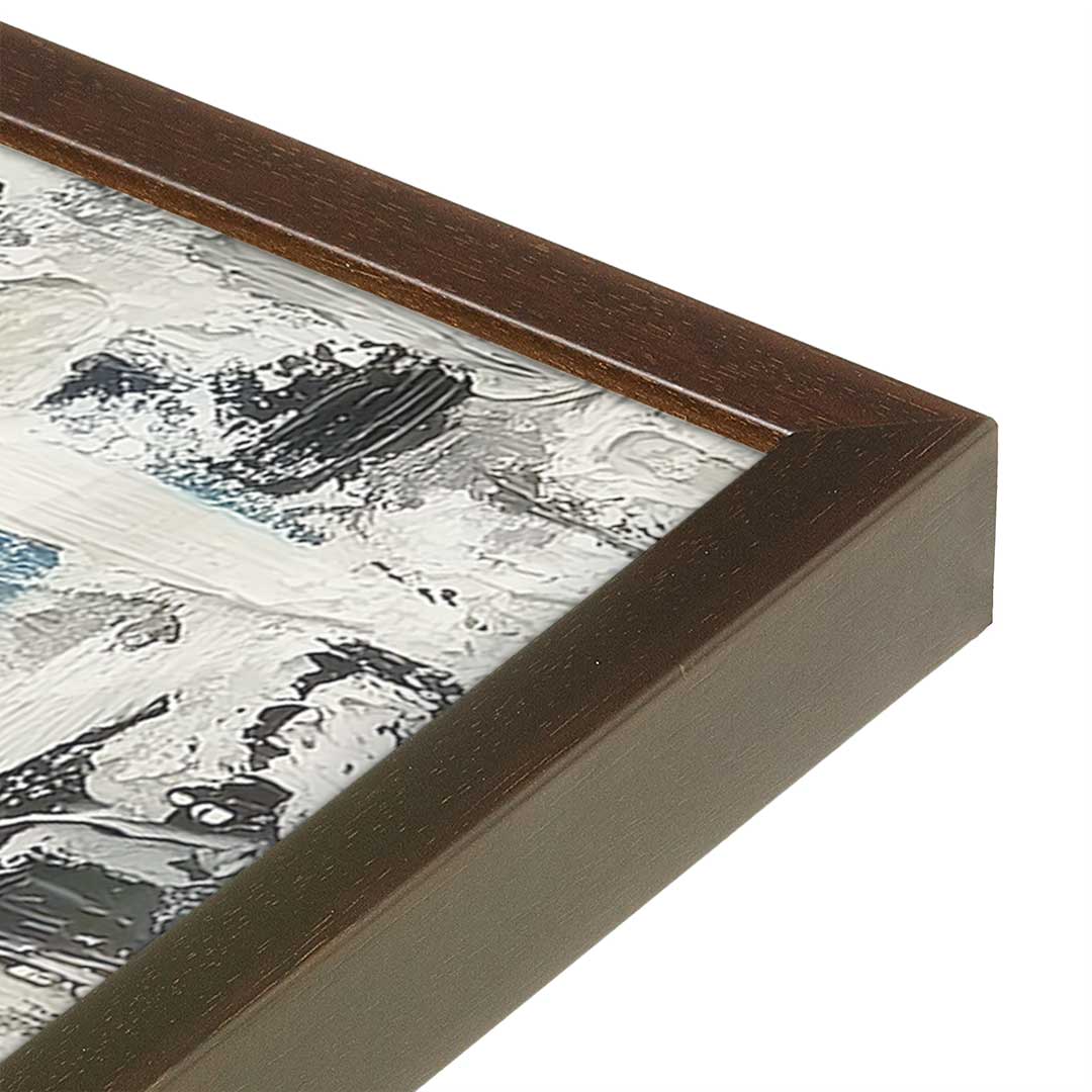 [Color:Espresso], Picture of art in a Espresso frame at an angle