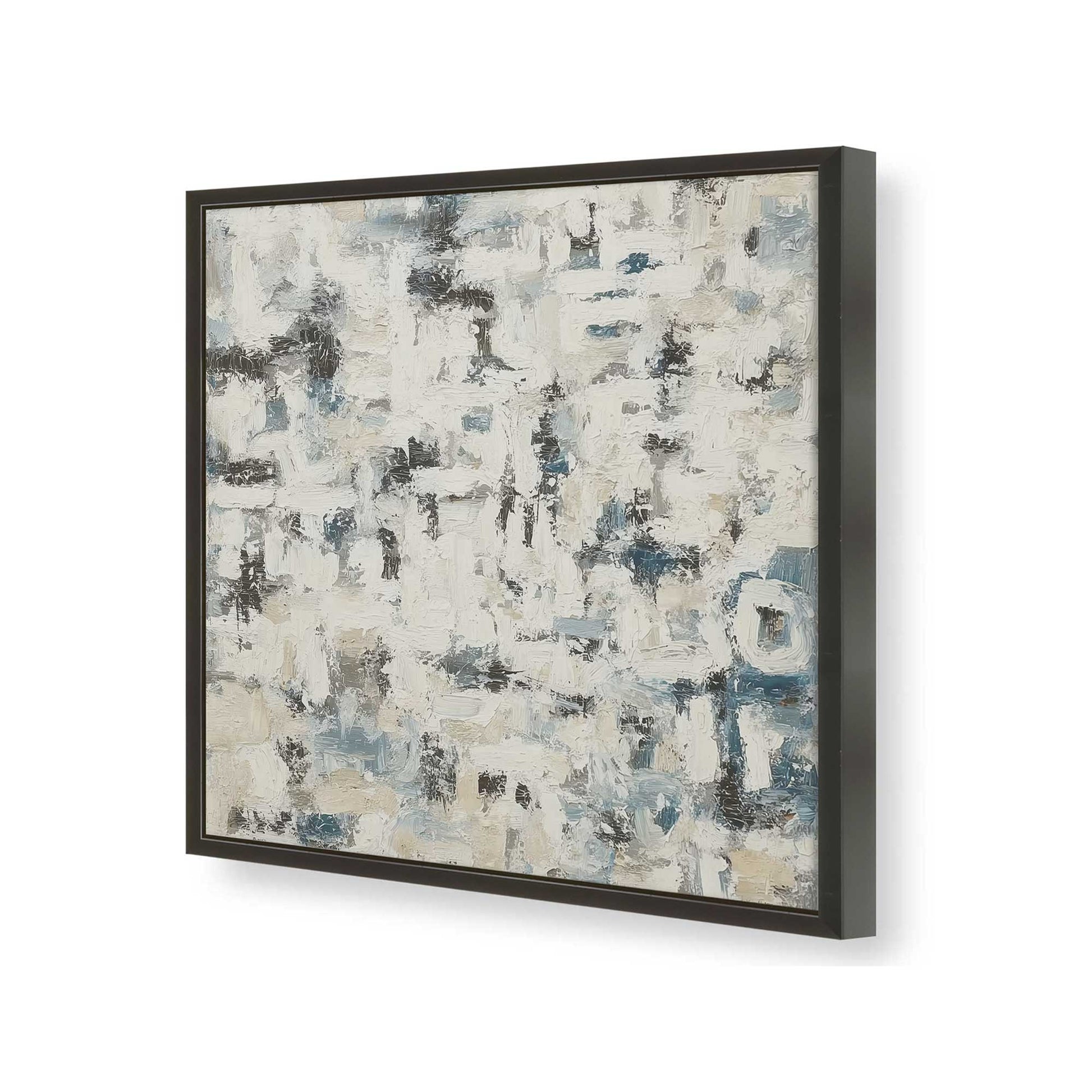 [Color:Satin Black], Picture of art in a Satin Black frame of the corner