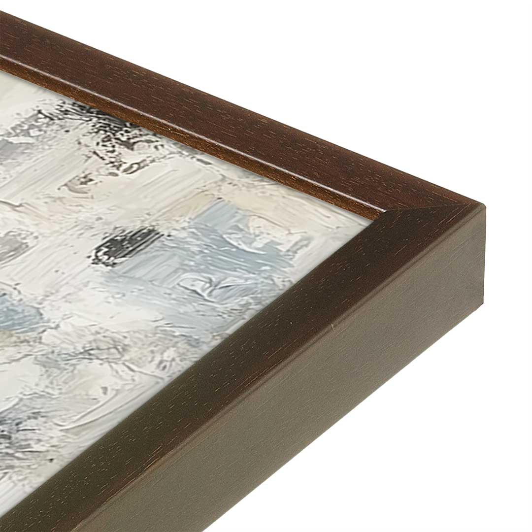 [Color:Espresso], Picture of art in a Espresso frame at an angle