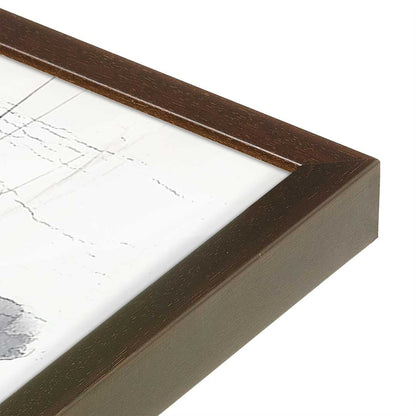 [Color:Brown], Picture of art in a Brown frame at an angle