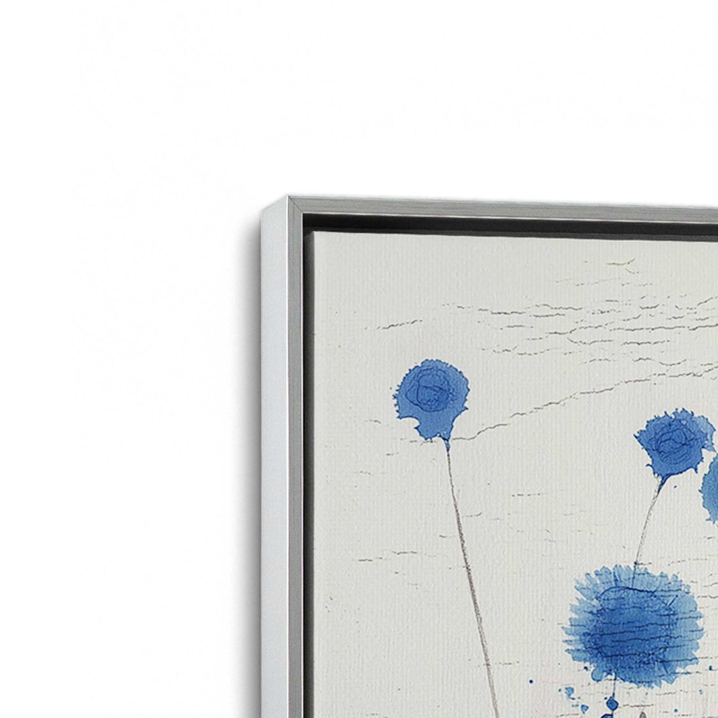 [Color:Polished Chrome], Picture of art in a Polished Chrome frame at an angle