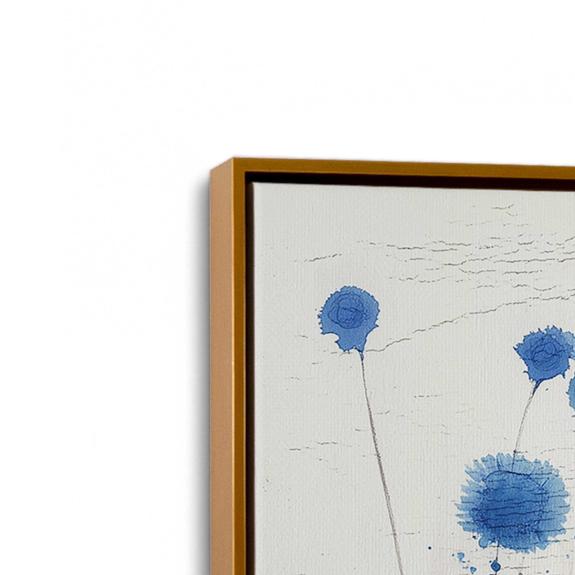 [Color:Polished Gold], Picture of art in a Polished Gold frame at an angle