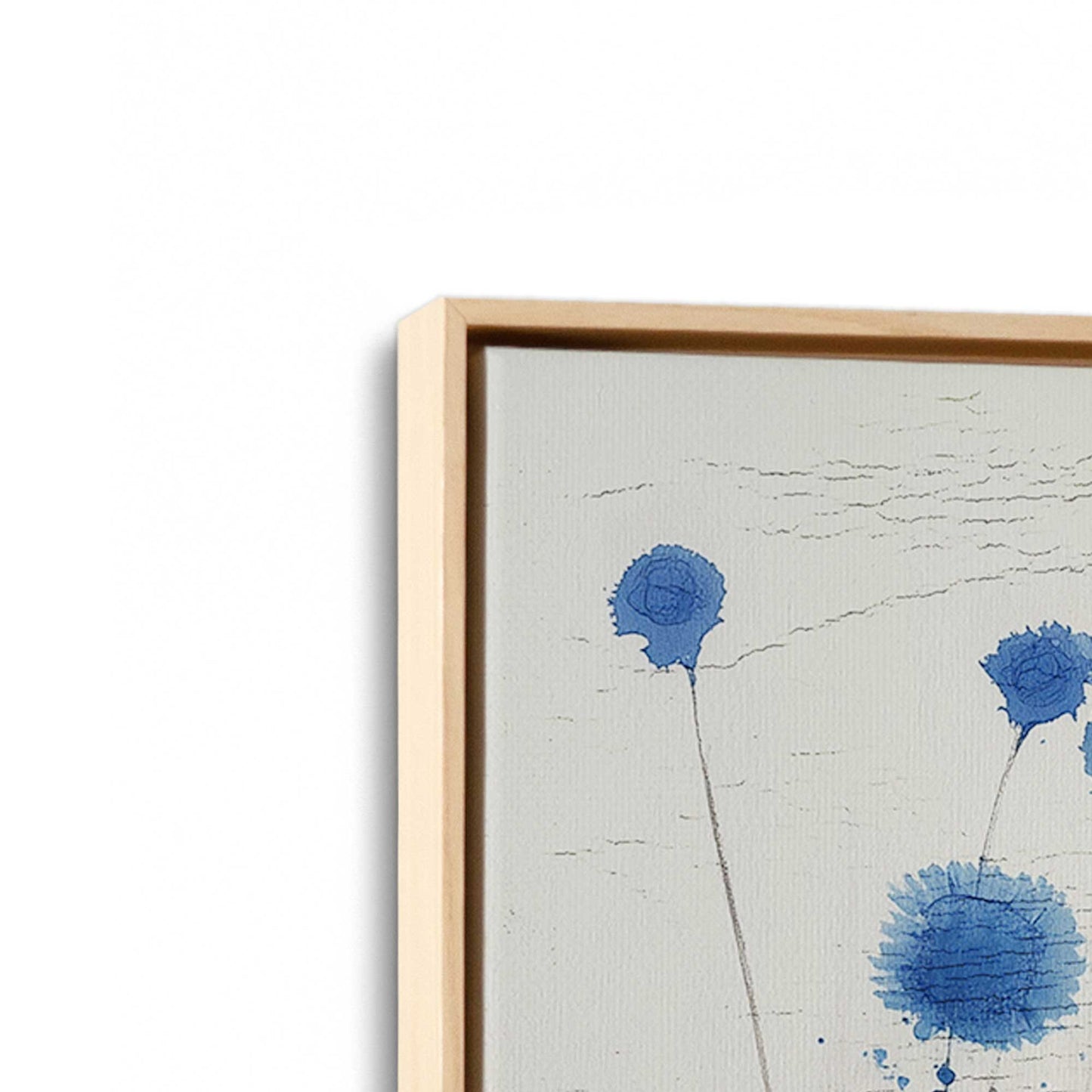 [Color:American Maple], Picture of art in a American Maple frame at an angle