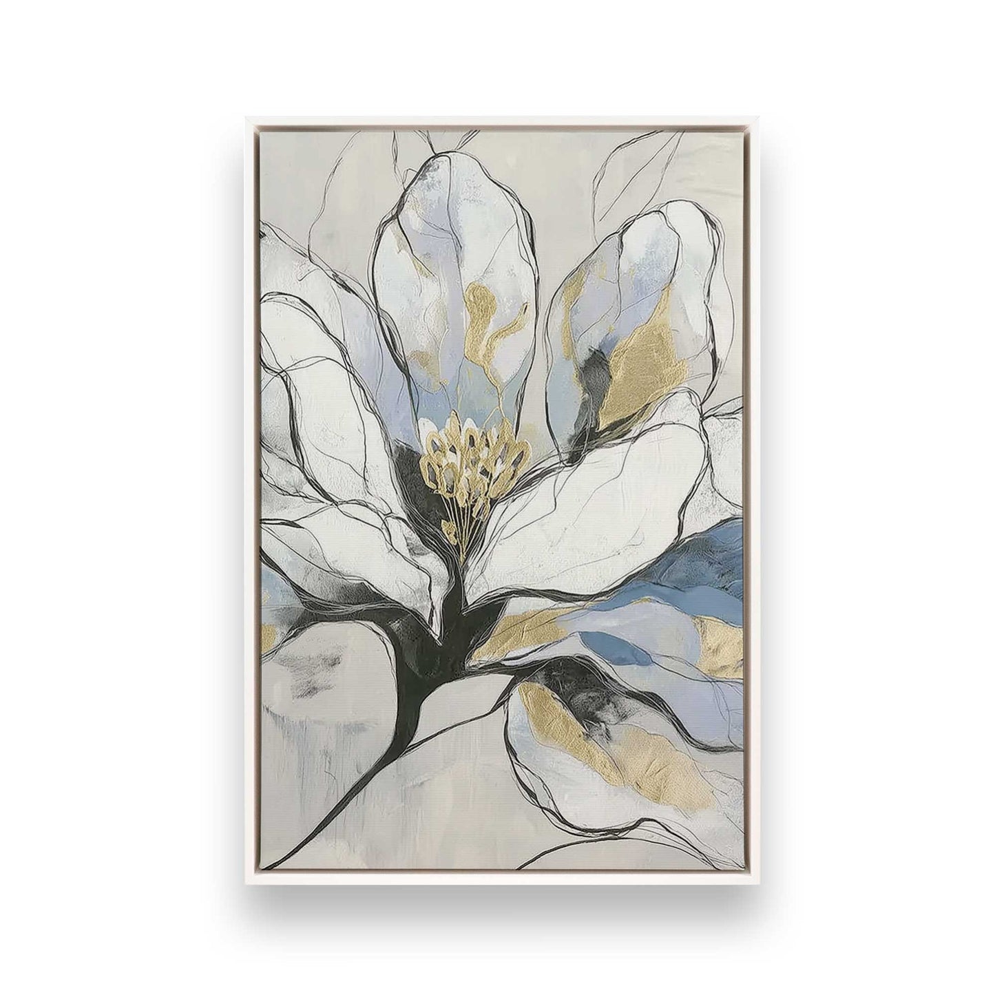 [Color:Opaque White], Picture of art in a White frame