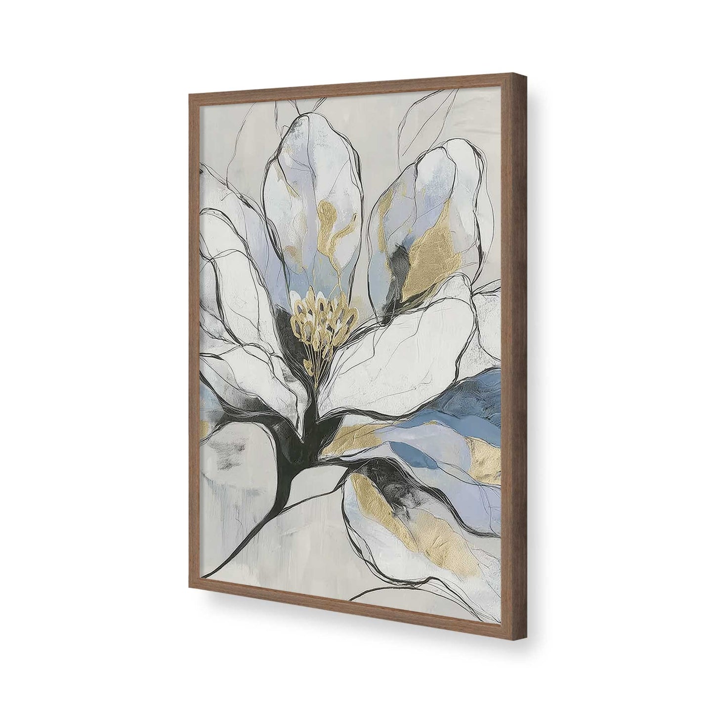 [Color:Walnut], Picture of art in a Walnut frame of the corner