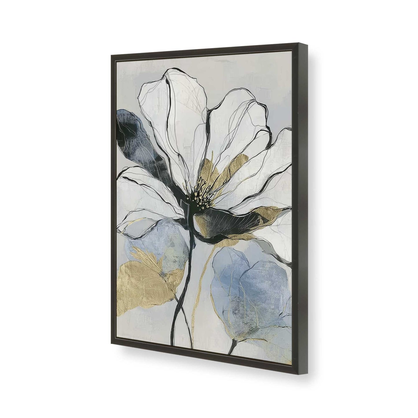 [Color:Satin Black], Picture of art in a Satin Black frame of the corner
