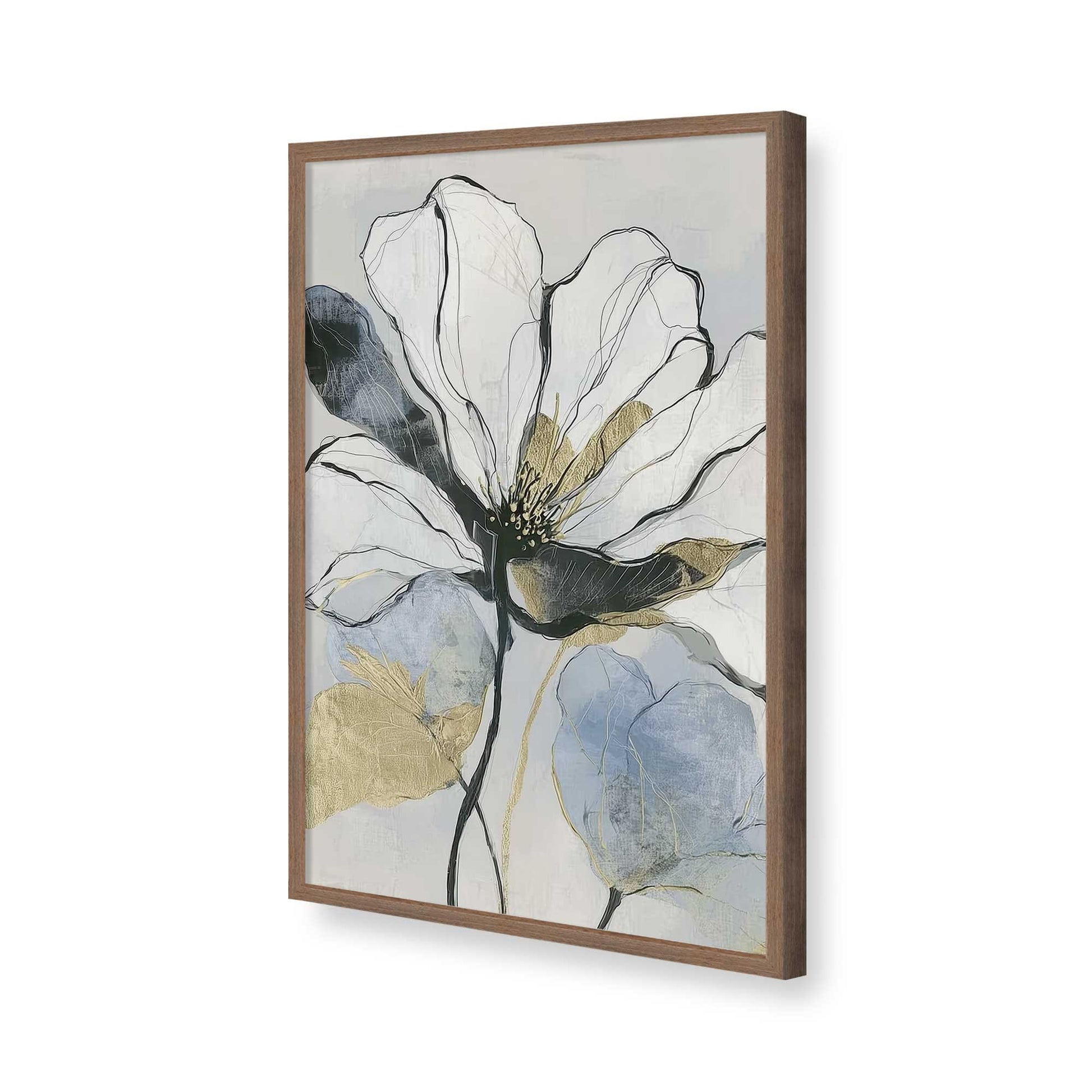 [Color:Walnut], Picture of art in a Walnut frame of the corner