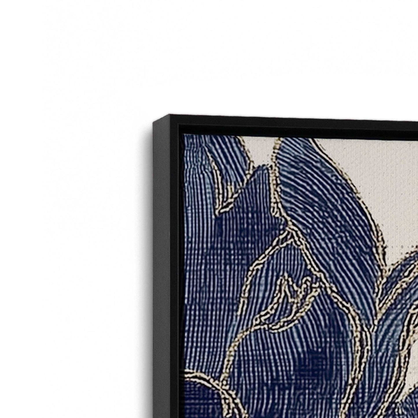 [Color:Satin Black], Picture of art in a Satin Black frame at an angle