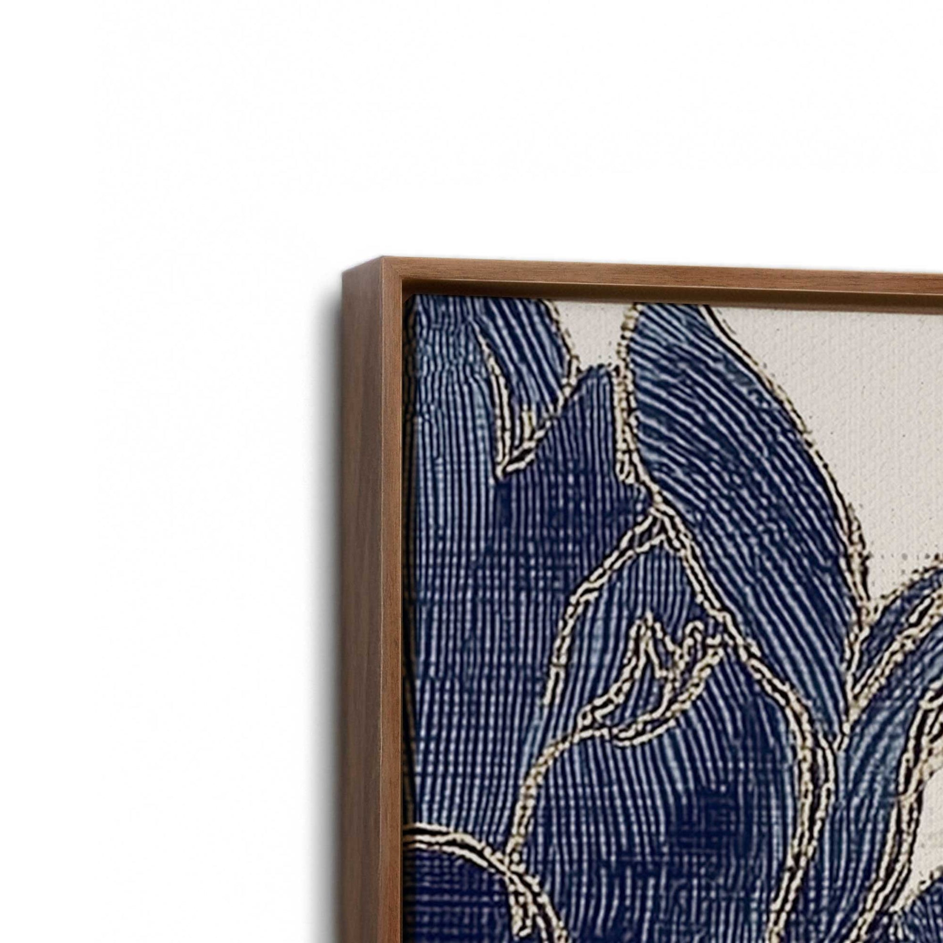 [Color:Walnut], Picture of art in a Walnut frame at an angle