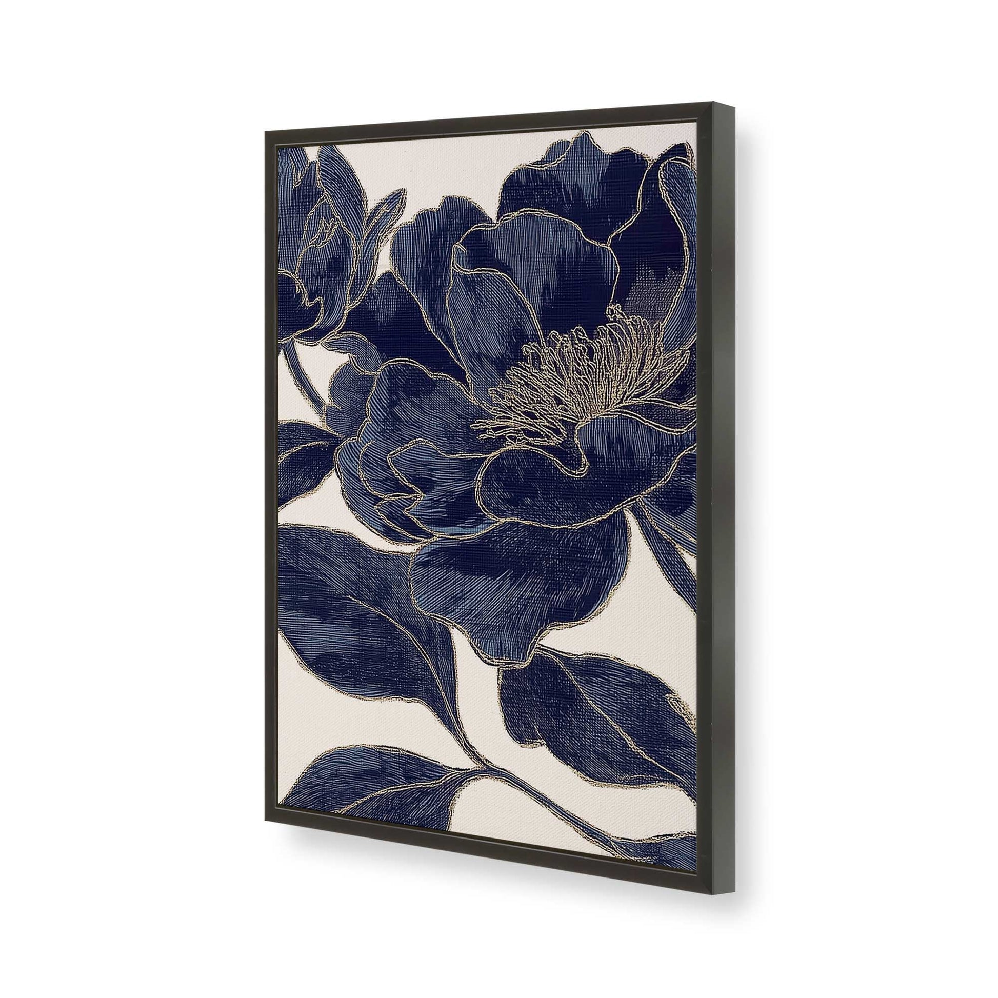 [Color:Satin Black], Picture of art in a Satin Black frame of the corner