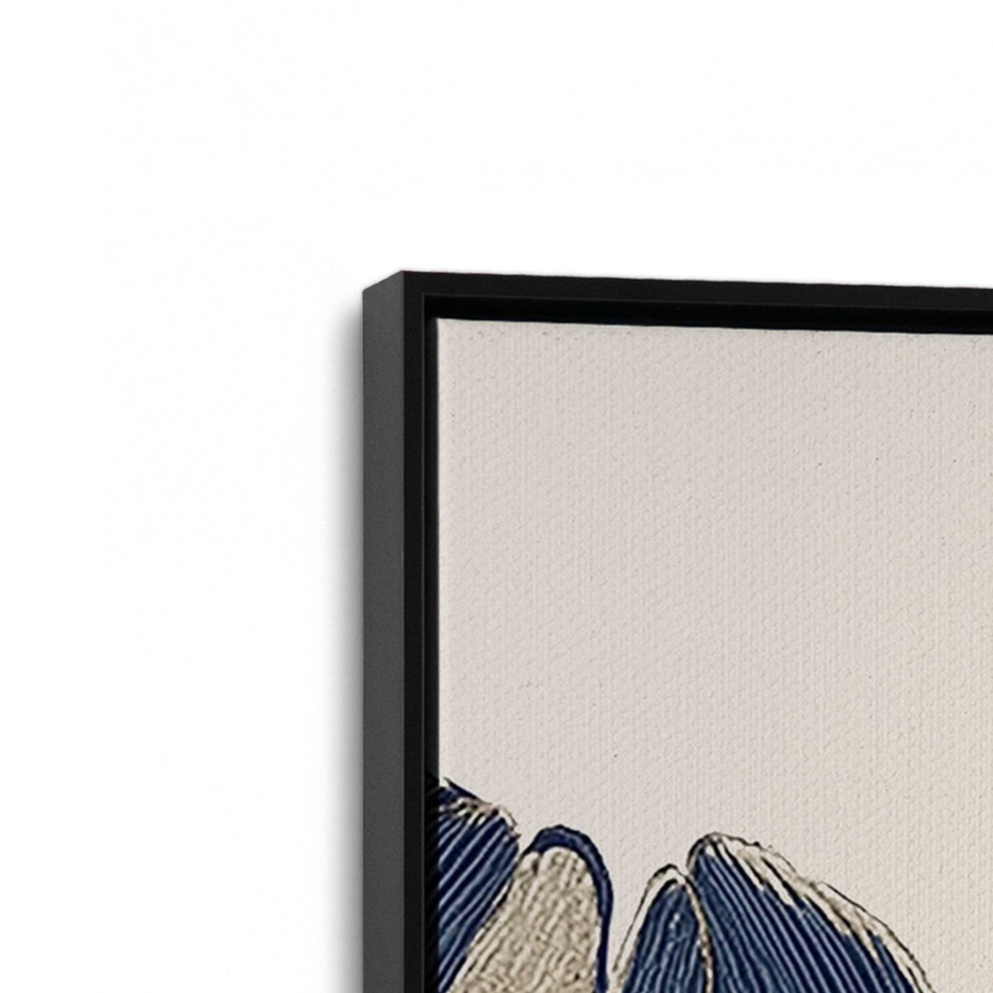 [Color:Satin Black], Picture of art in a Satin Black frame at an angle