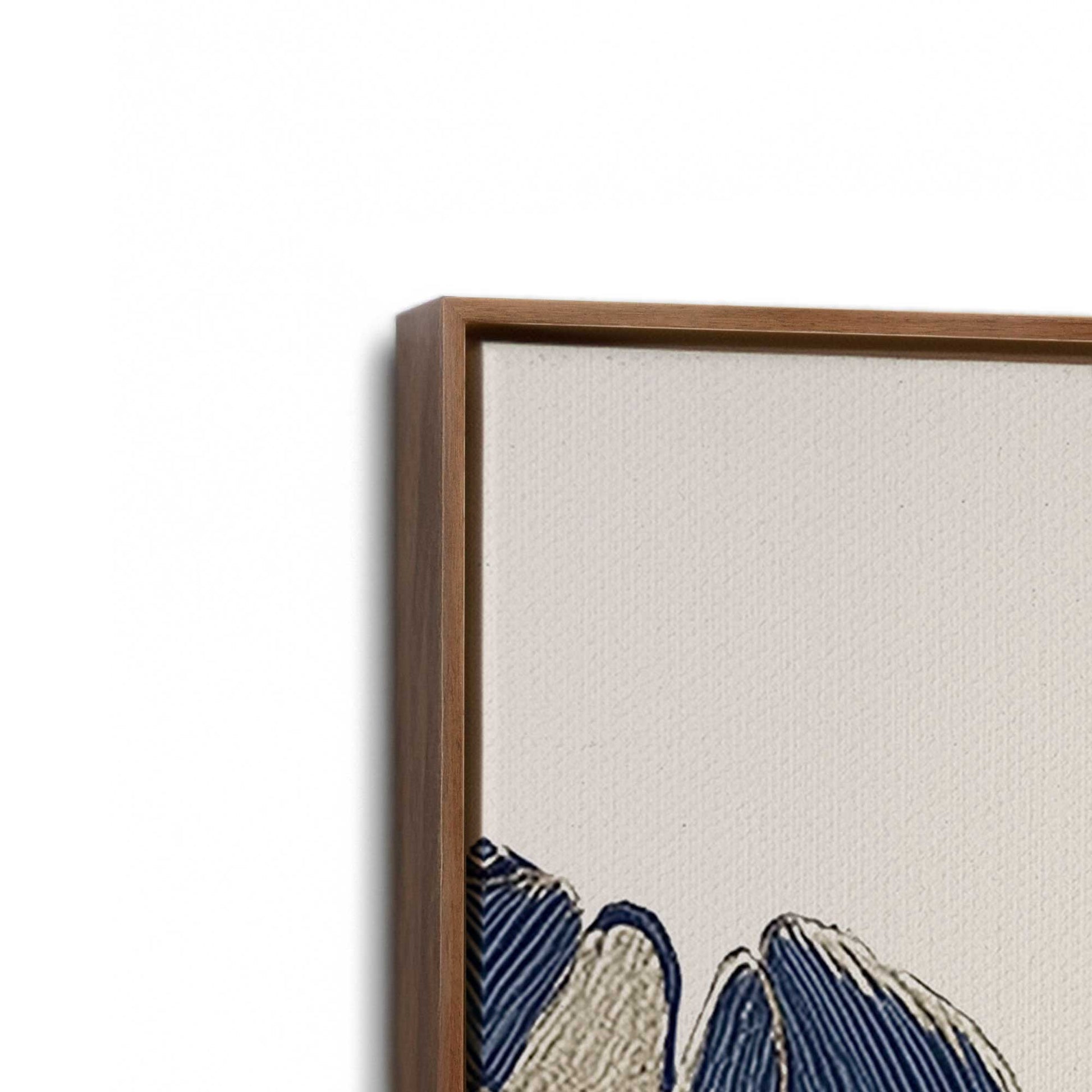 [Color:Walnut], Picture of art in a Walnut frame at an angle