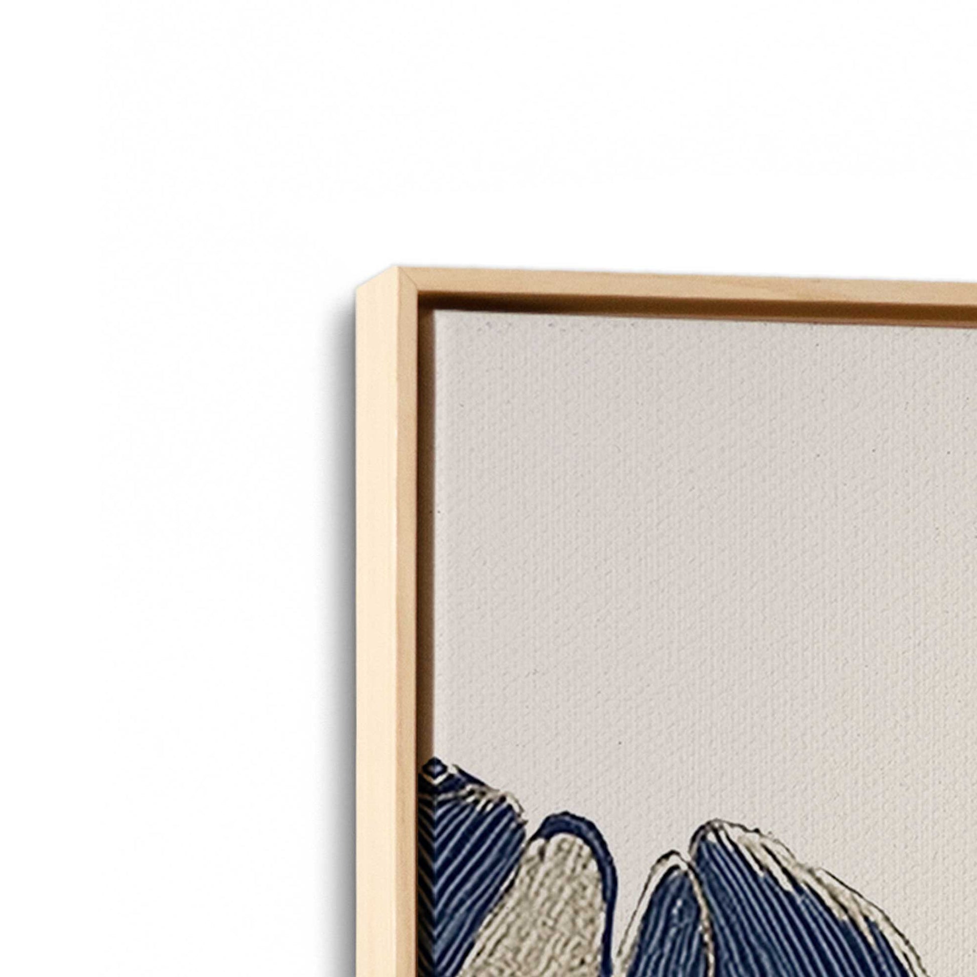 [Color:American Maple], Picture of art in a American Maple frame at an angle
