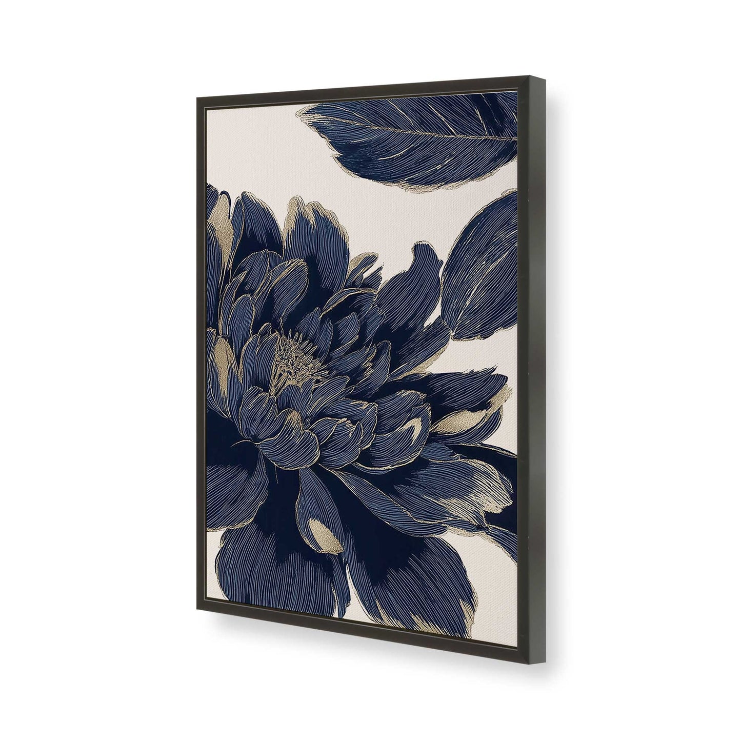[Color:Satin Black], Picture of art in a Satin Black frame of the corner