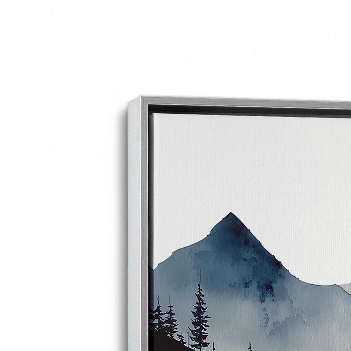 [Color:Polished Chrome], Picture of art in a Polished Chrome frame at an angle