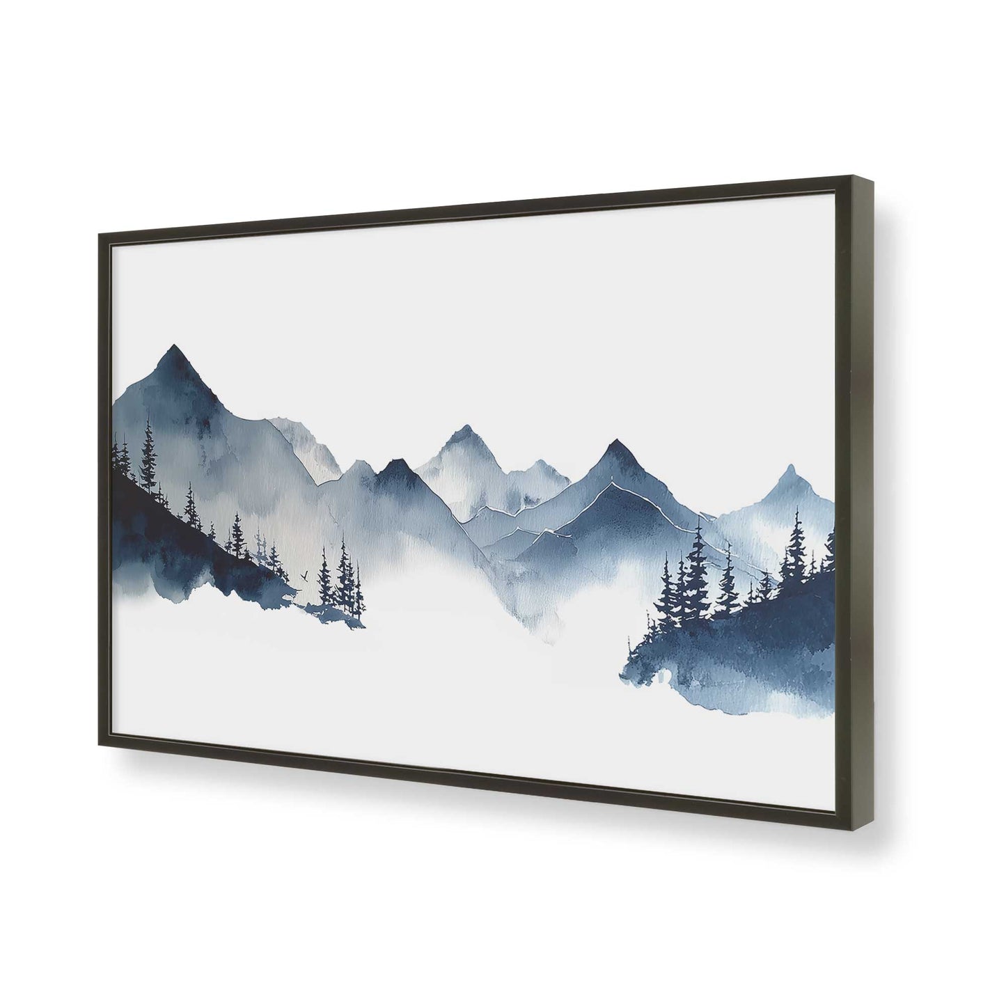 [Color:Satin Black], Picture of art in a Satin Black frame of the corner