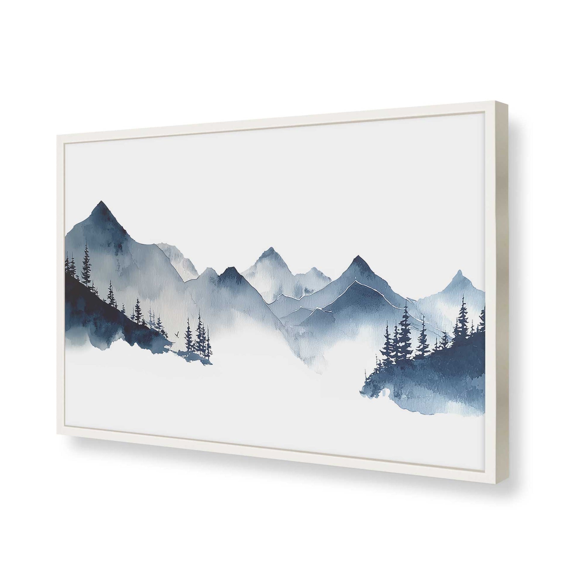 [Color:Opaque White], Picture of art in a Opaque White frame of the corner