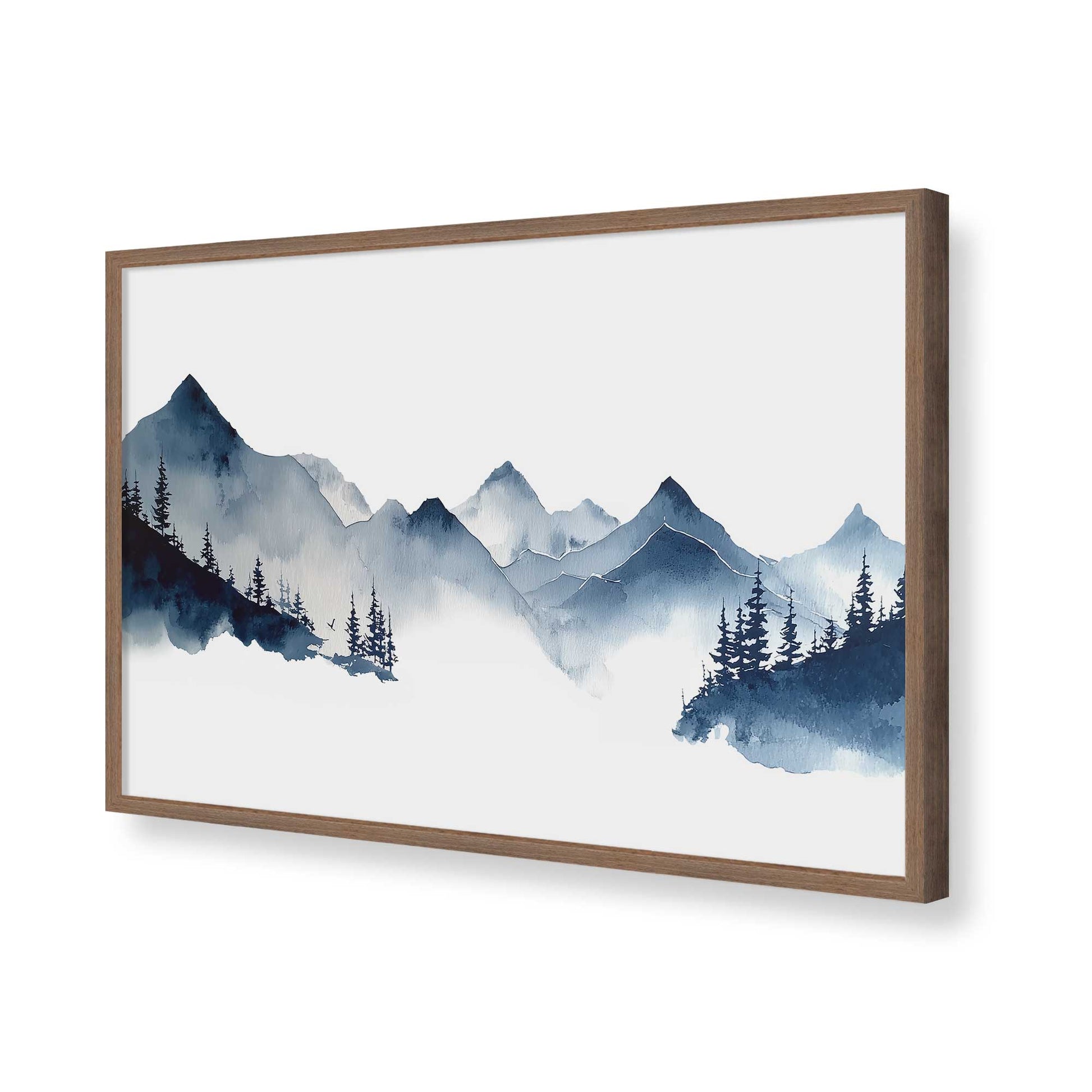 [Color:Walnut], Picture of art in a Walnut frame of the corner