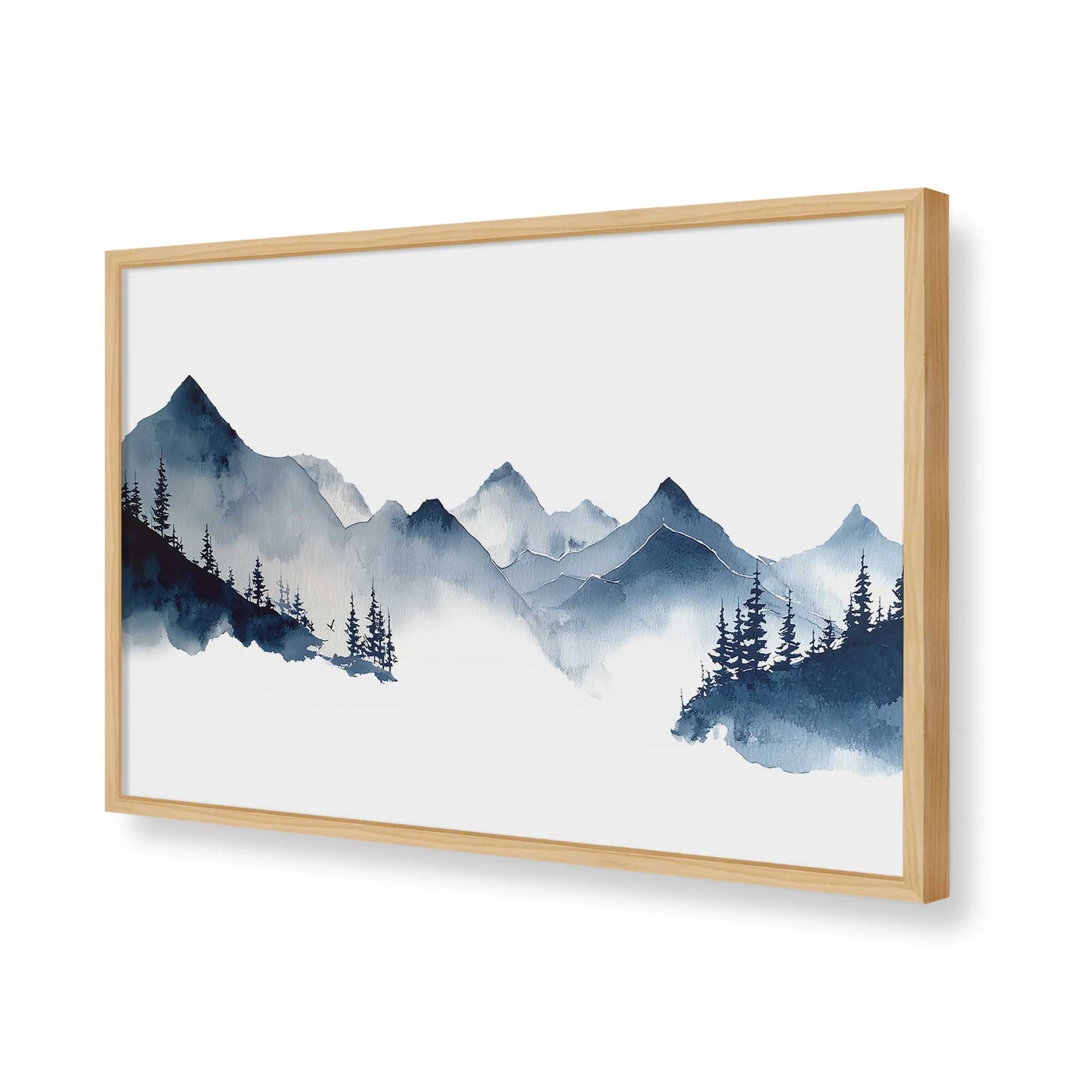 [Color:American Maple], Picture of art in a American Maple frame of the corner