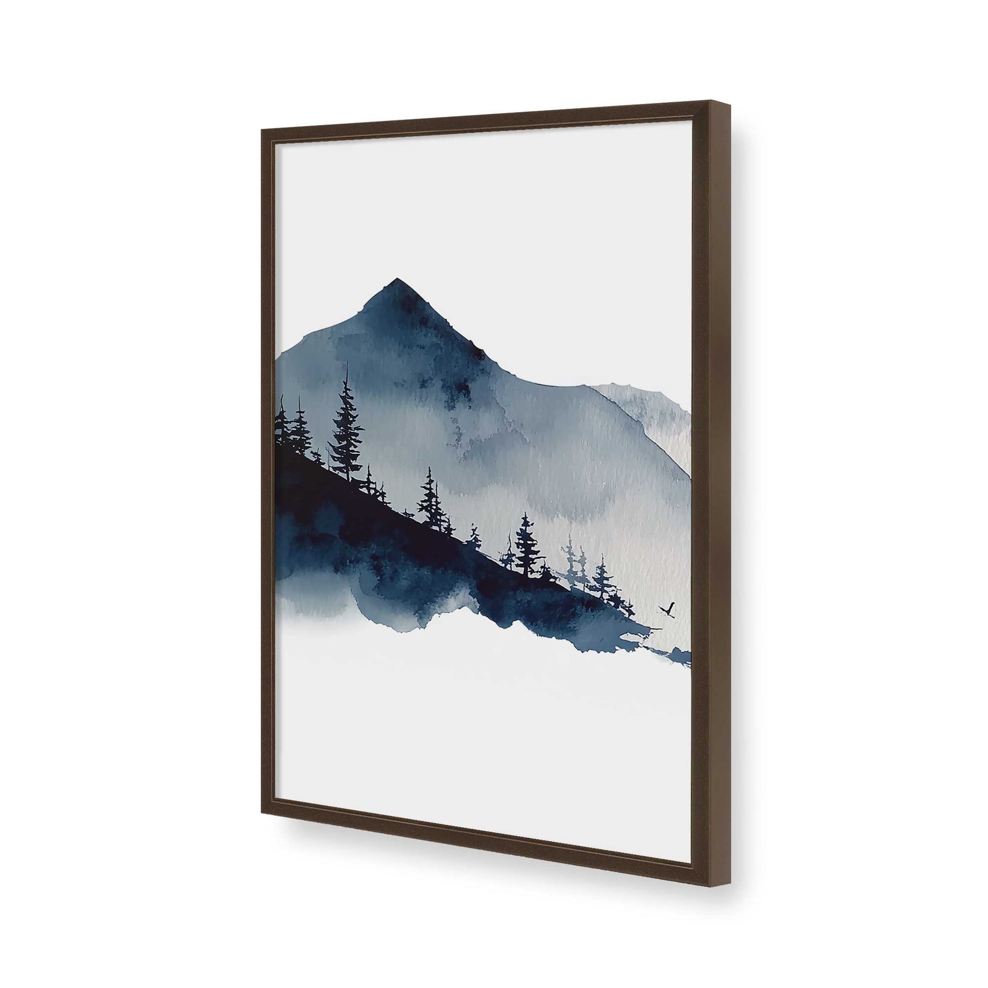 [Color:Brown], Picture of art in a Brown frame of the corner