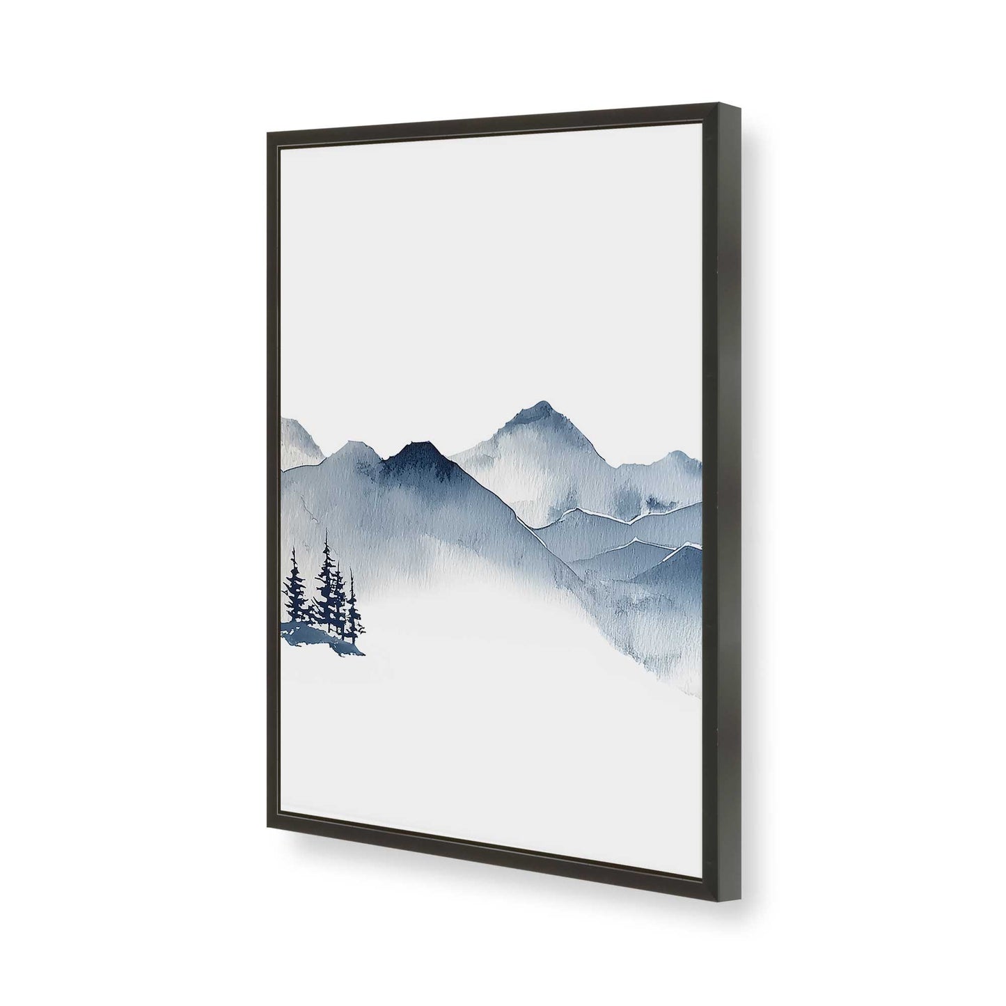 [Color:Satin Black], Picture of art in a Satin Black frame of the corner