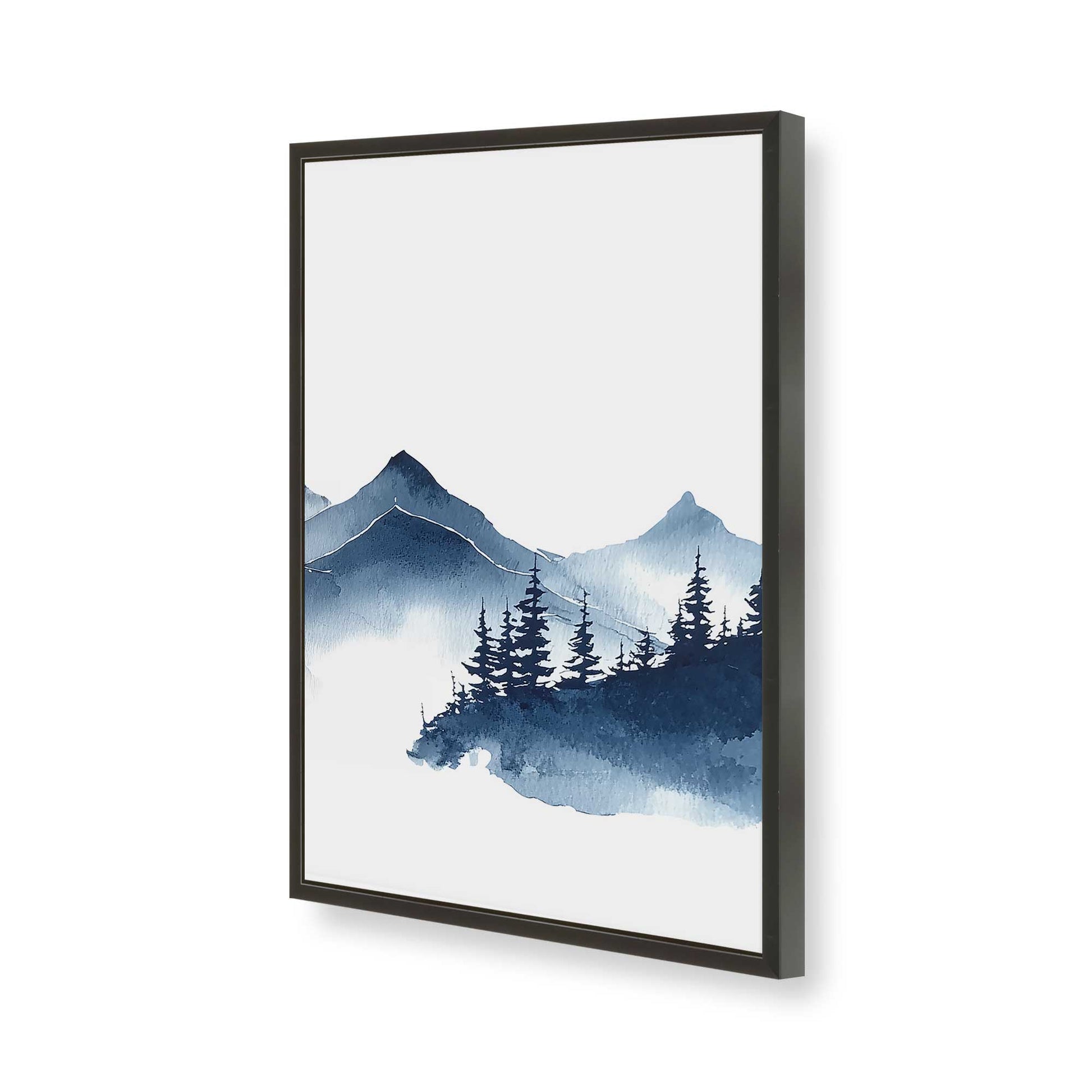 [Color:Satin Black], Picture of art in a Satin Black frame of the corner