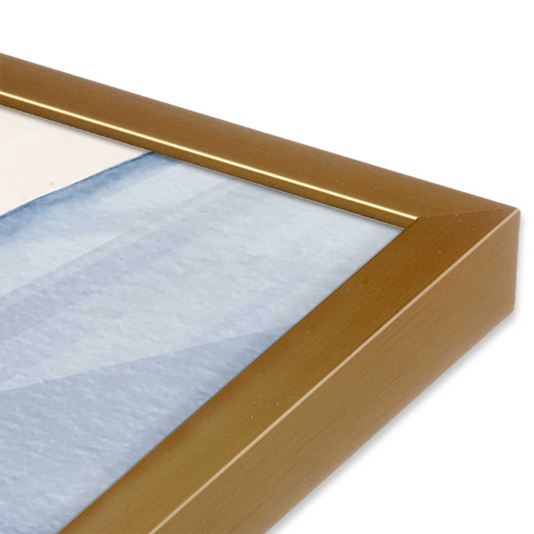 [Color:Polished Gold], Picture of art in a Polished Gold frame at an angle