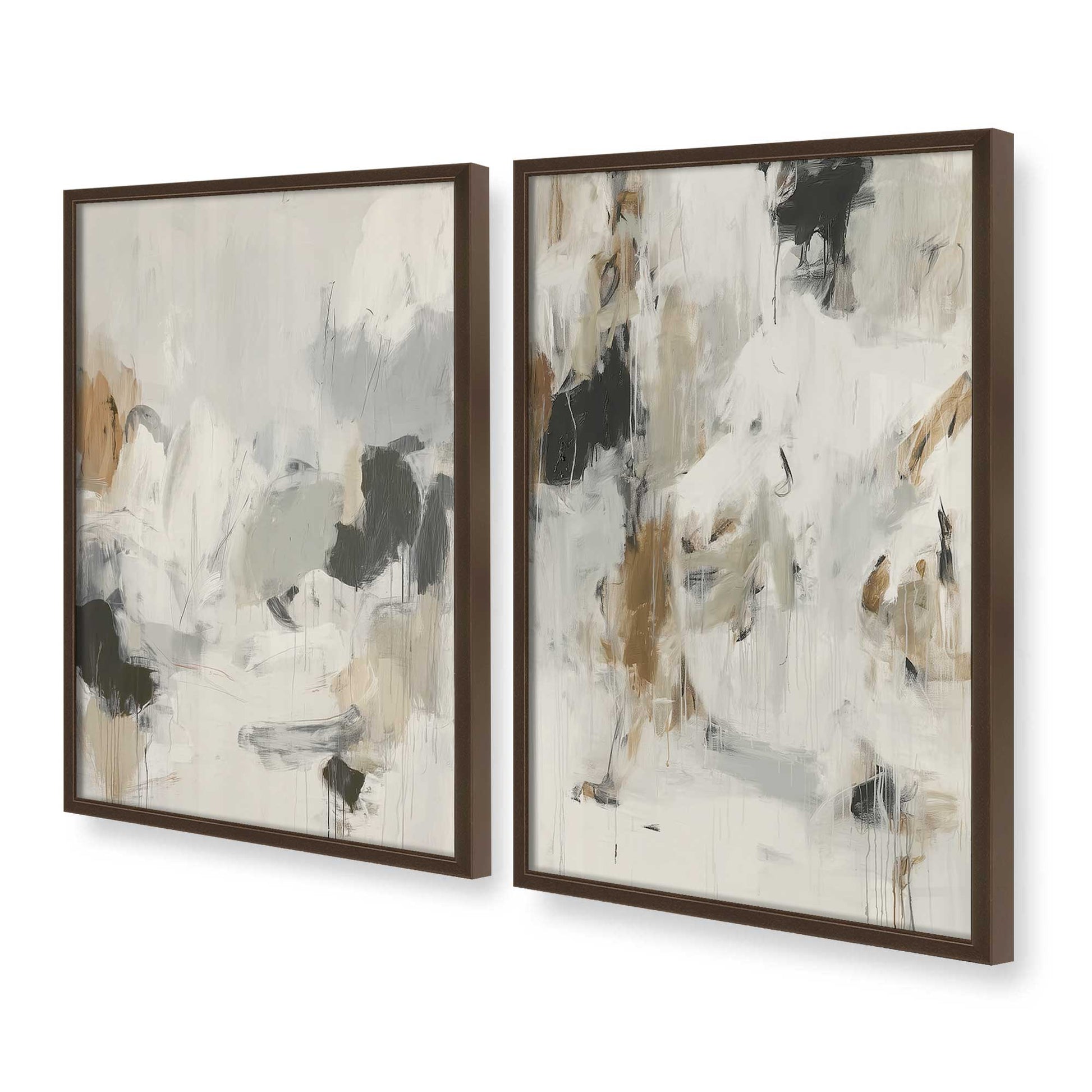 [Color:Brown], Picture of art in a Brown frame of the corner